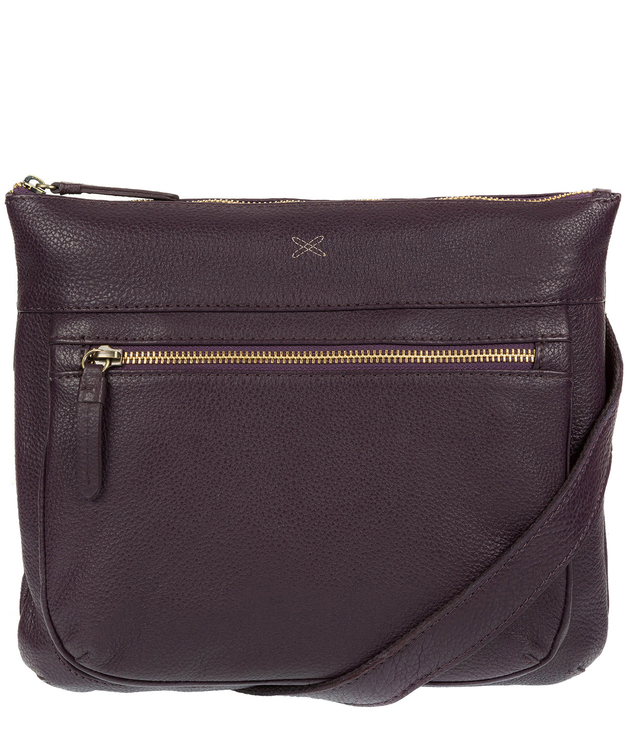 'Victoria' Plum Cross Body Bag Pure Luxuries London