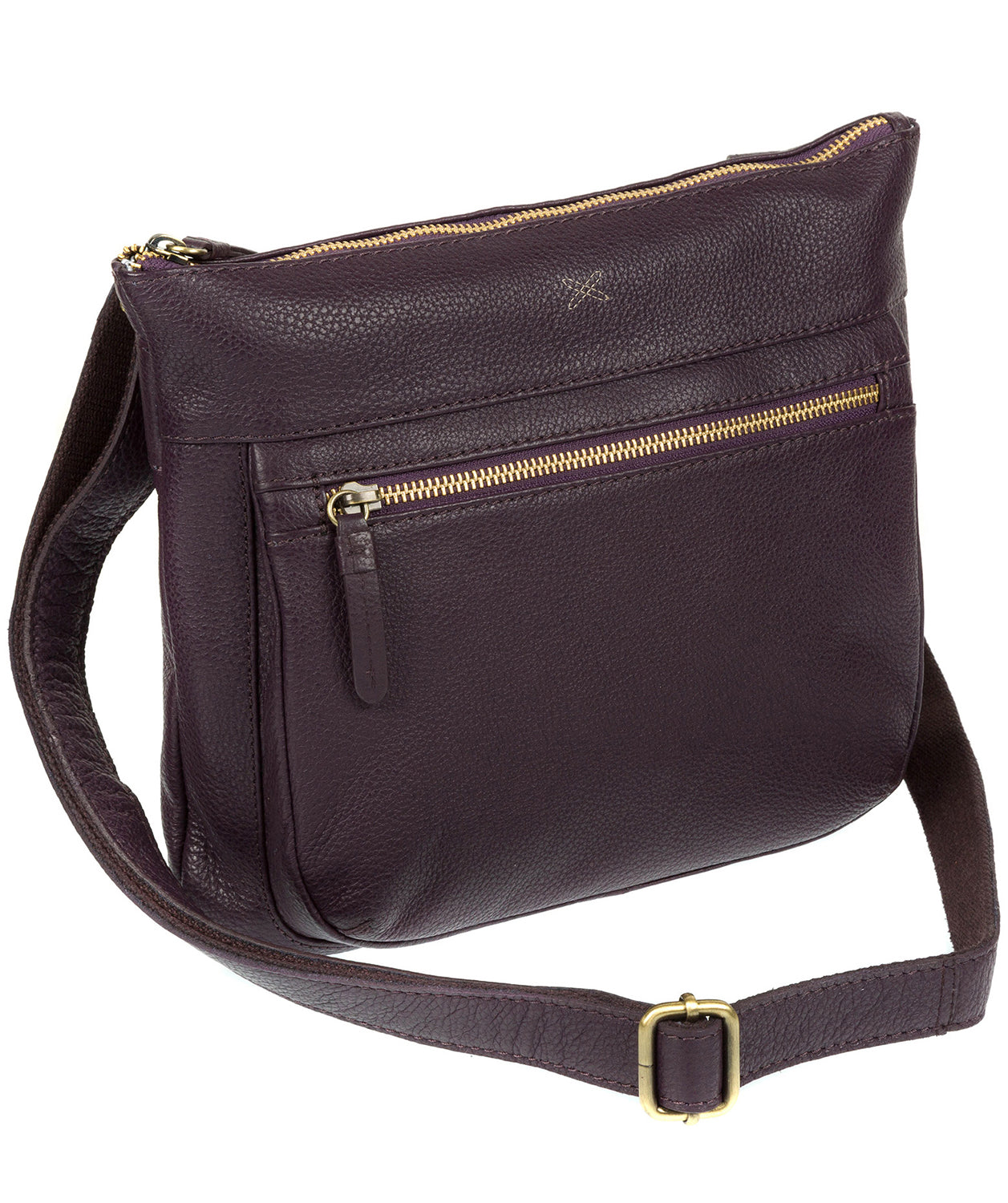 'Victoria' Plum Cross Body Bag Pure Luxuries London