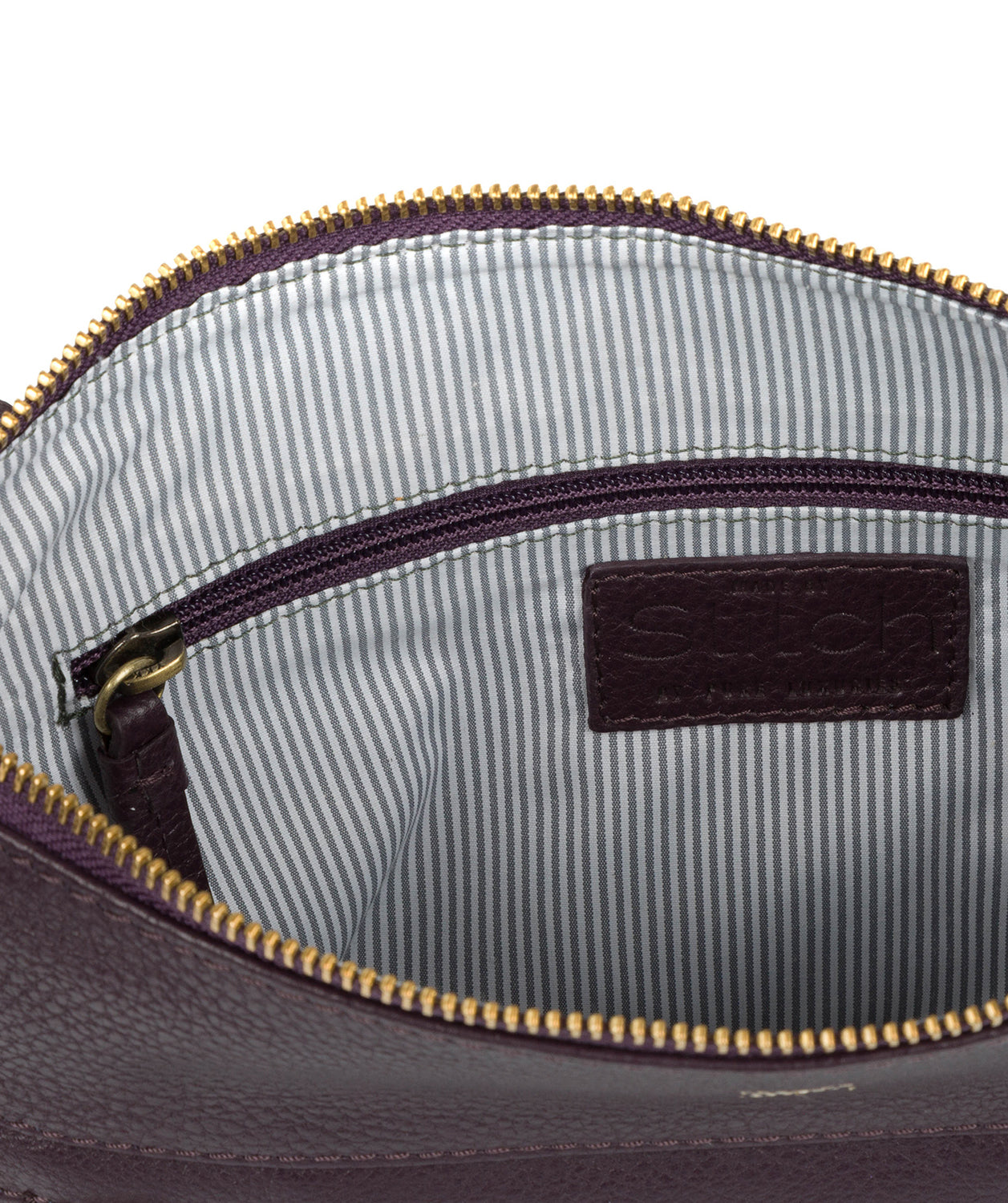 'Victoria' Plum Cross Body Bag Pure Luxuries London