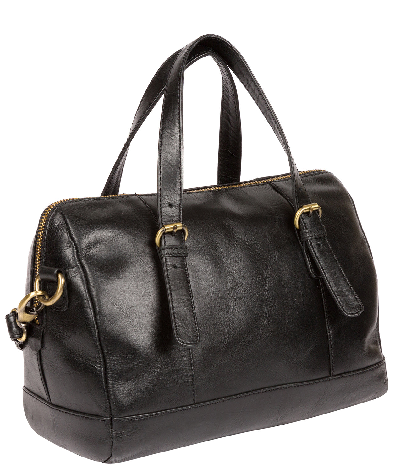 'Hayley' Ebony Leather Handbag image 3