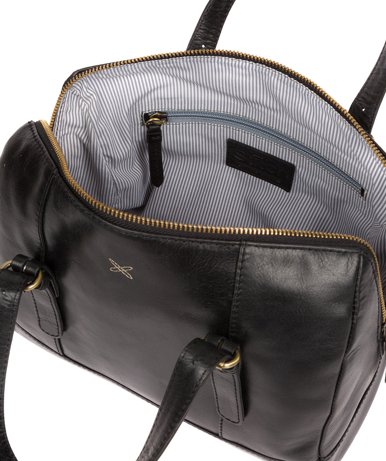'Hayley' Ebony Leather Handbag image 4