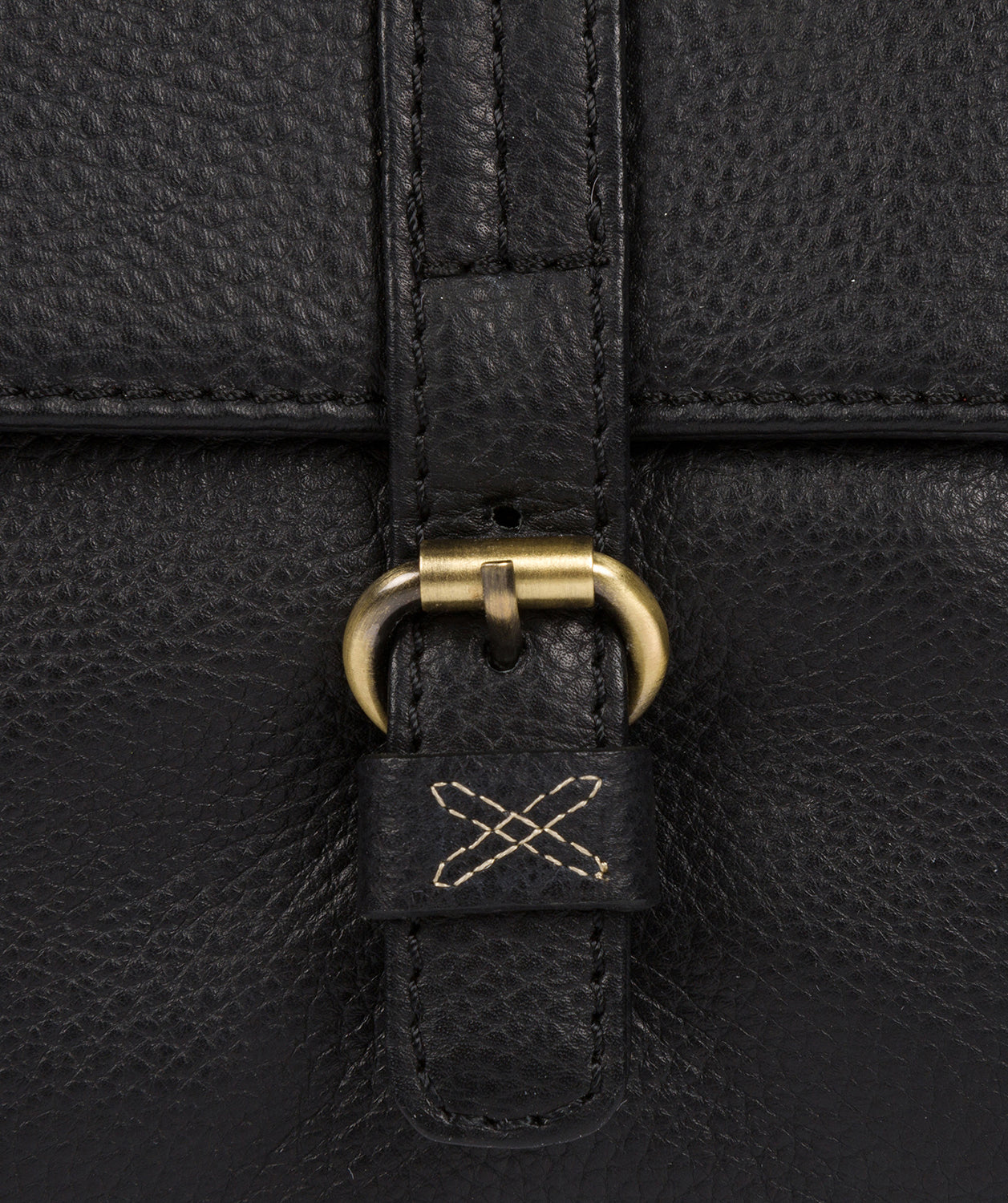 'Laura' Black Leather Shoulder Bag image 6