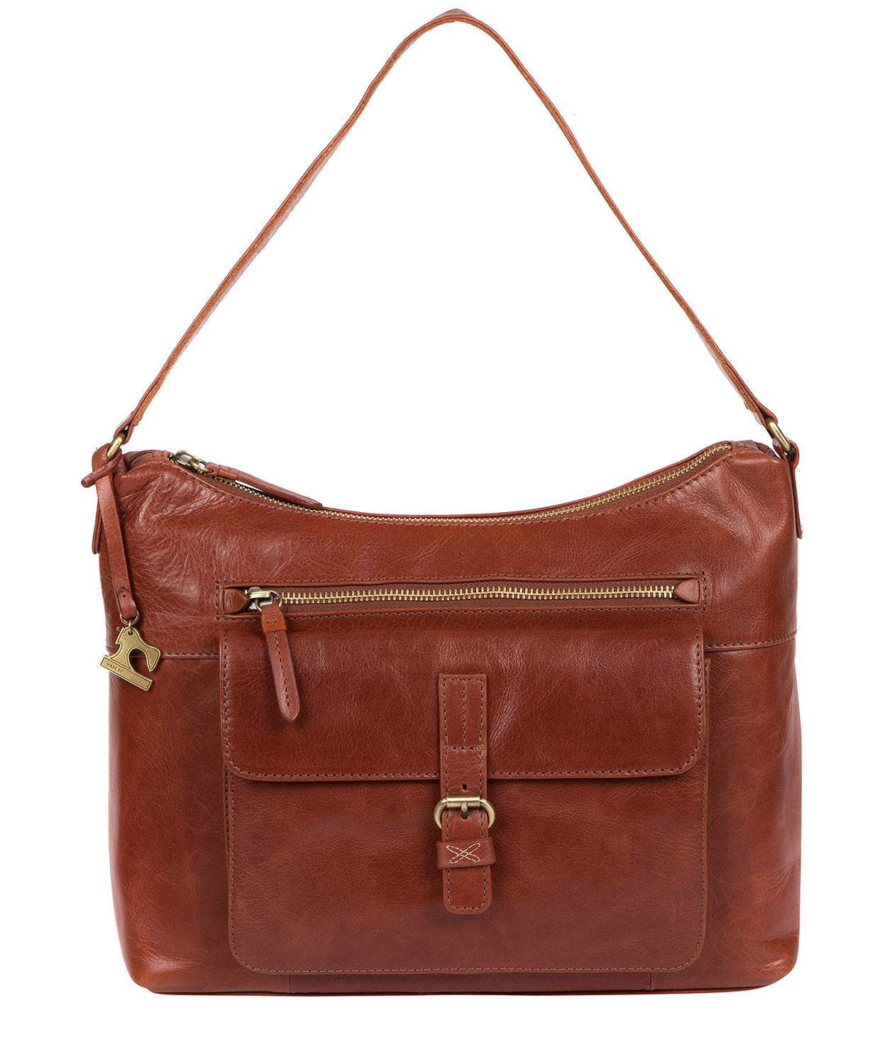 'Laura' Whiskey Leather Shoulder Bag image 1