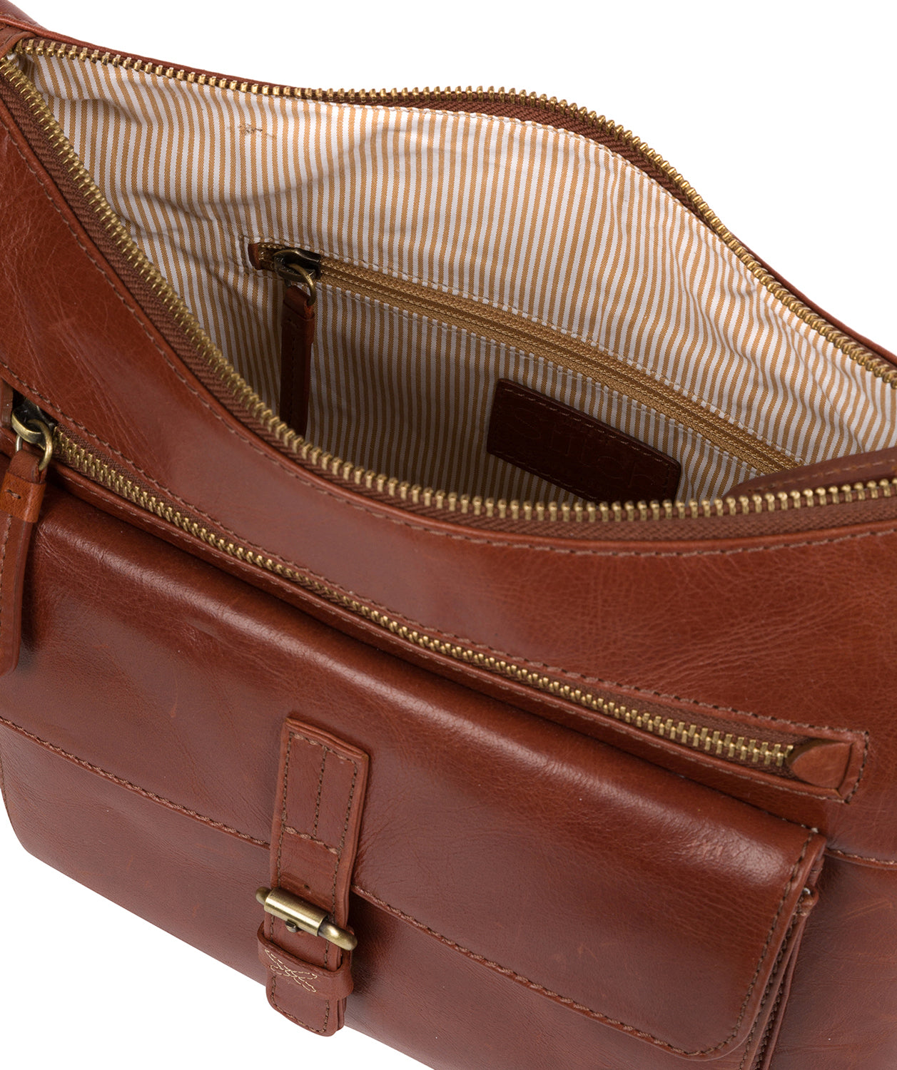 'Laura' Whiskey Leather Shoulder Bag image 4