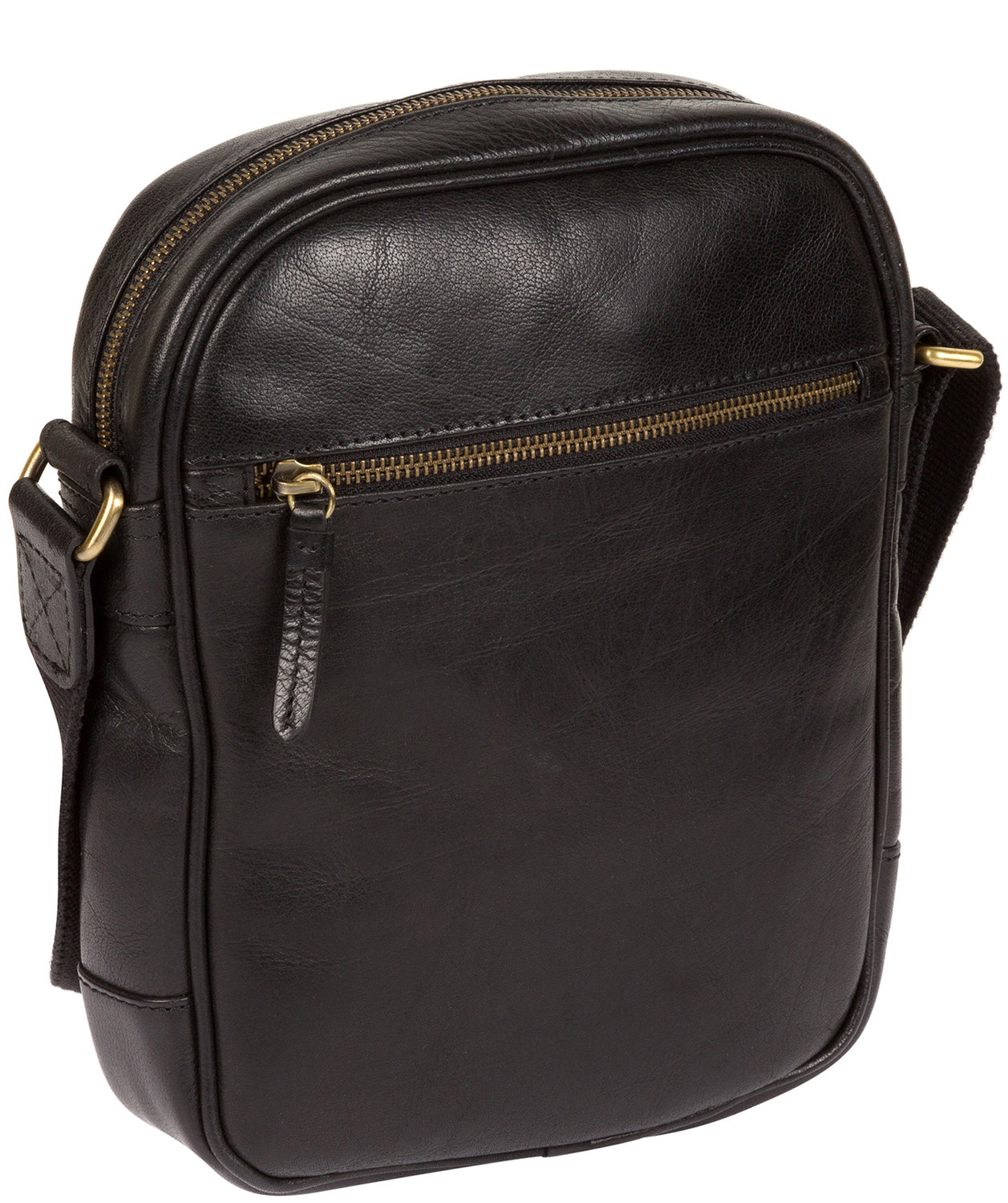 'Cartmel' Black Leather Cross Body Bag Pure Luxuries London