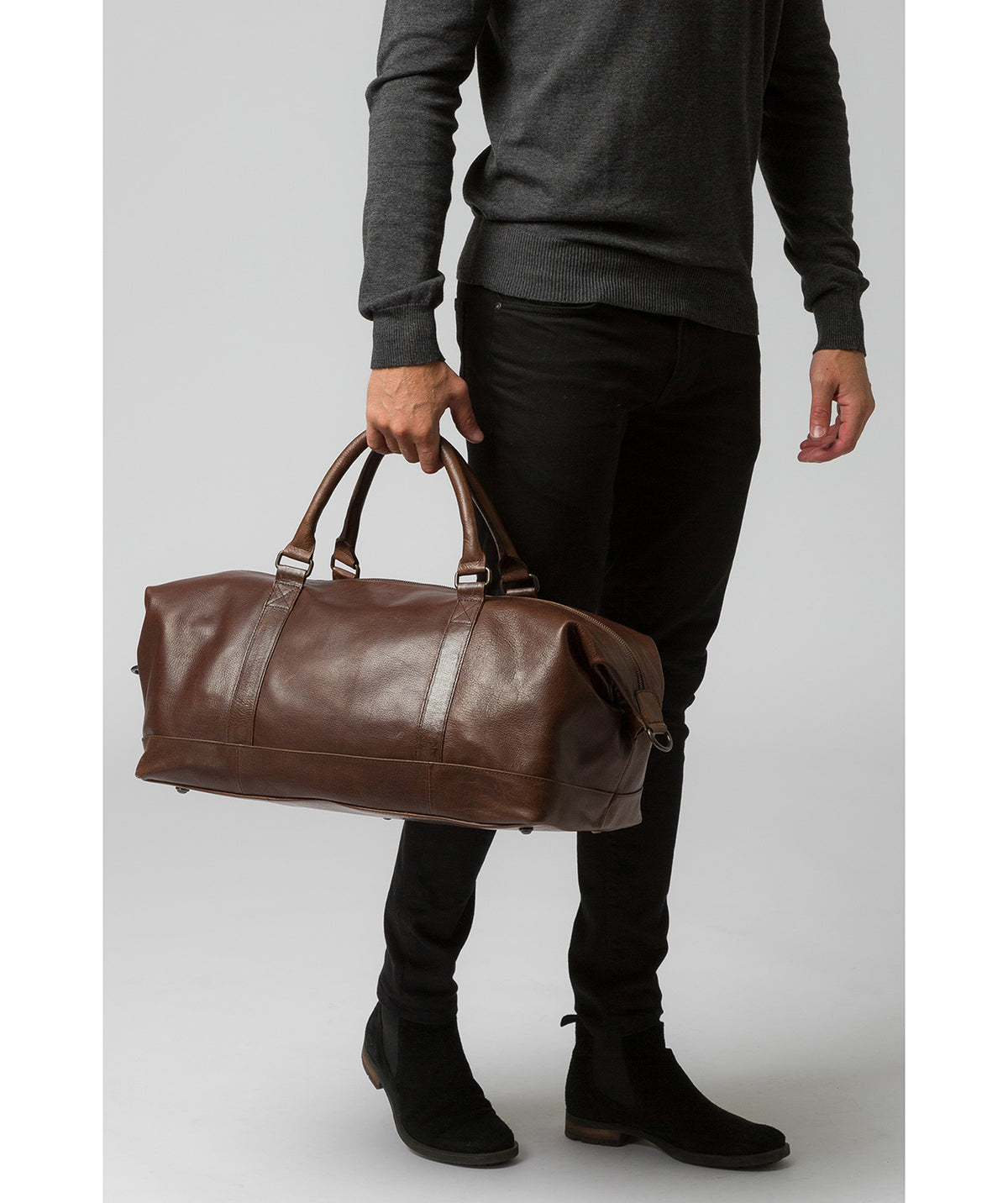 'Port' Malt Leather Holdall Pure Luxuries London