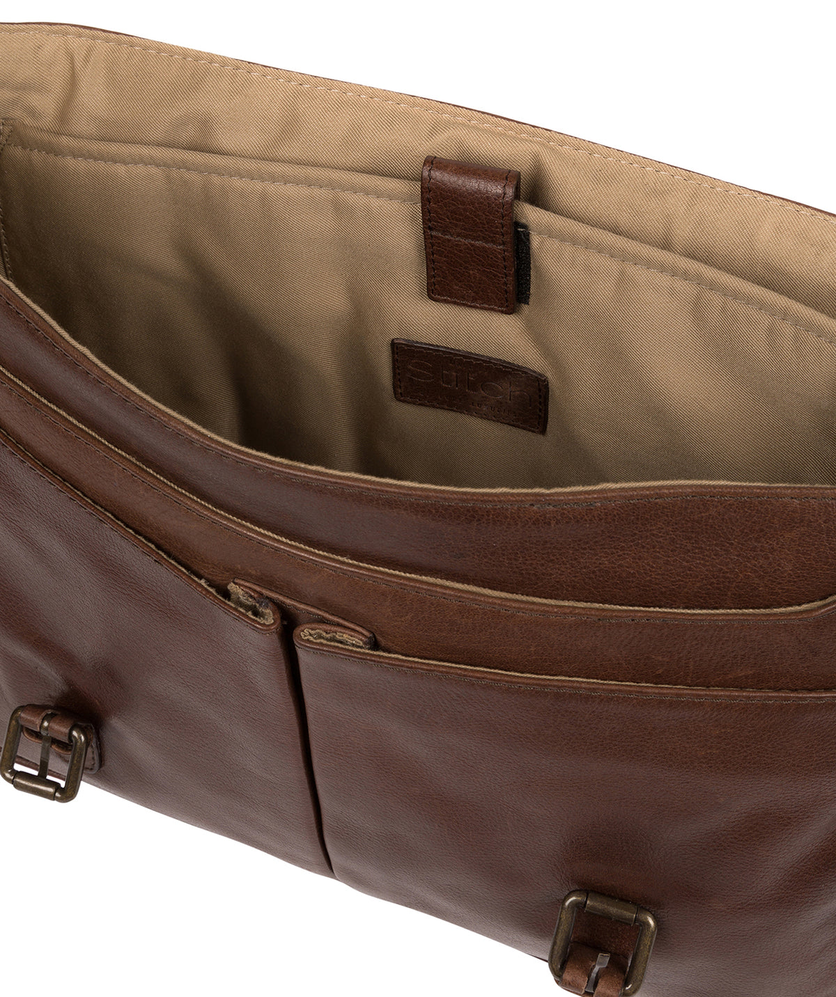 'Lorton' Malt Leather Briefcase Pure Luxuries London