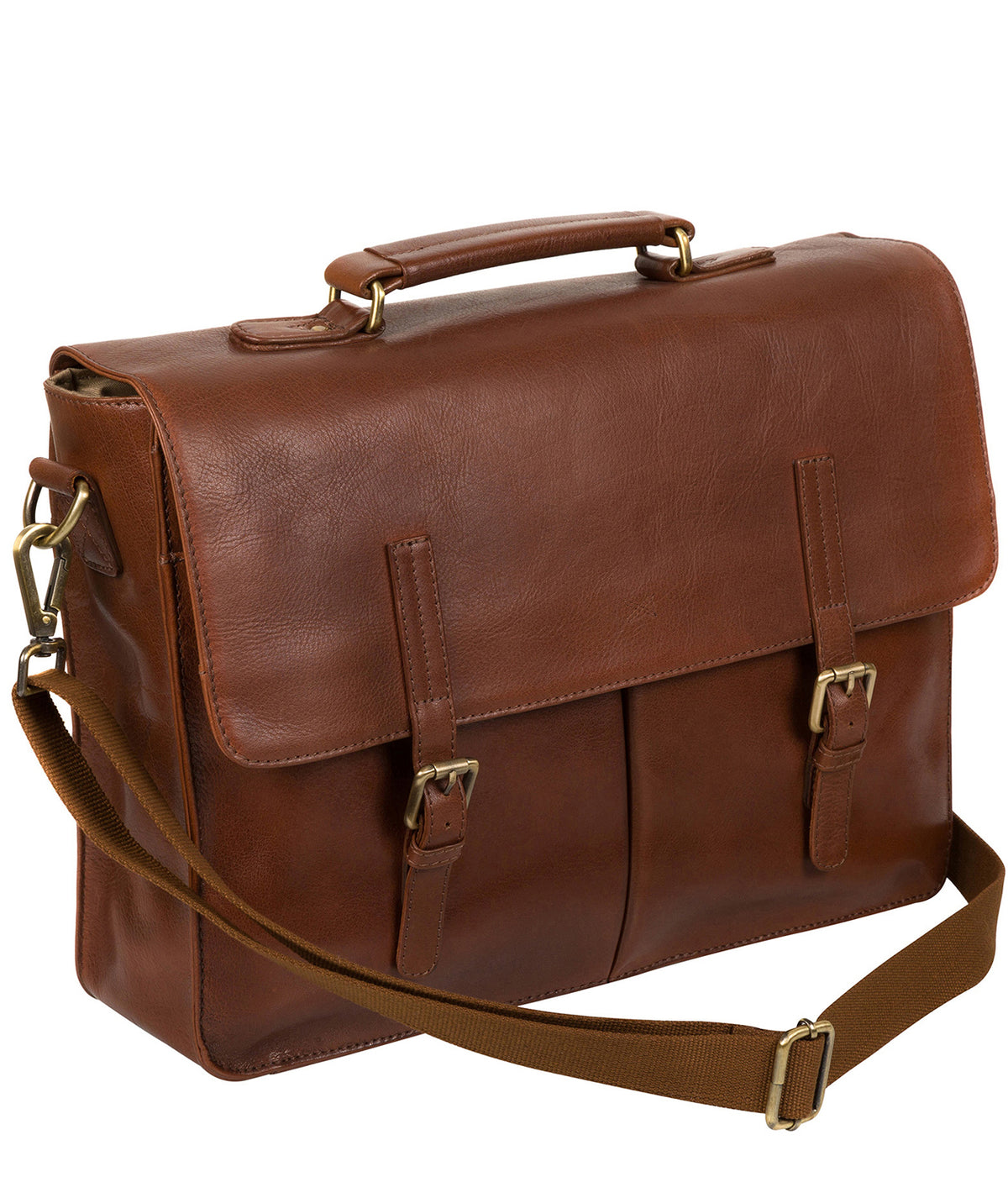 'Lorton' Treacle Handmade Leather Briefcase