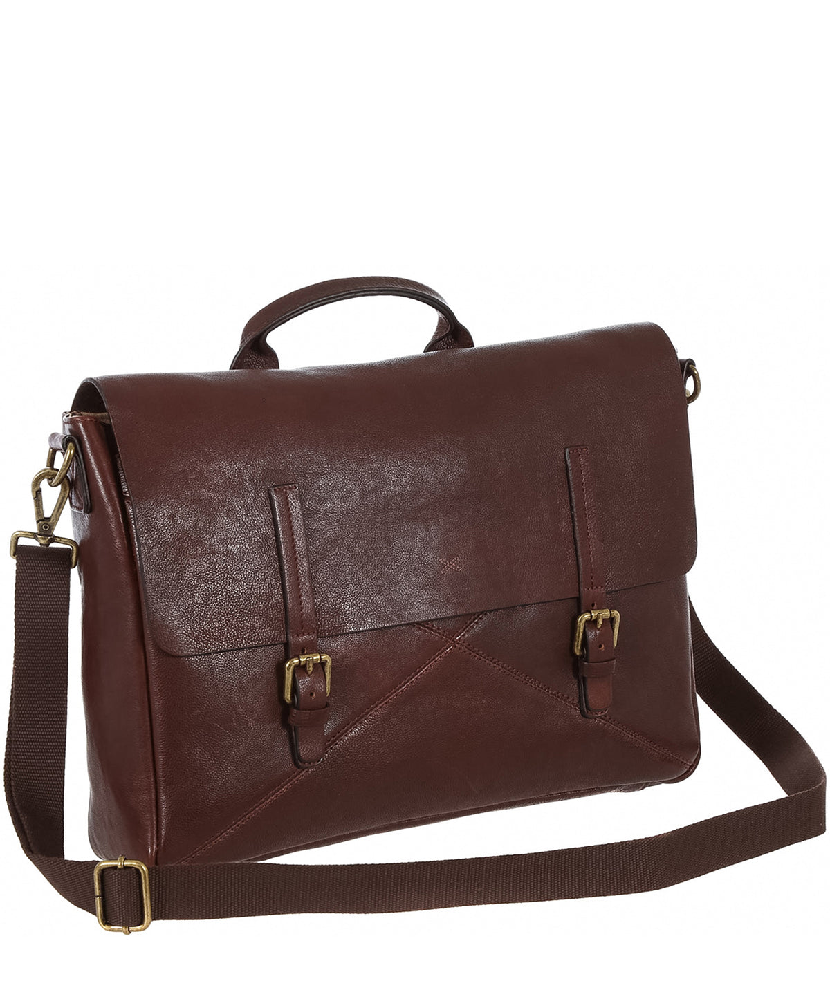 'Big Andrew' Espresso Leather Work Bag image 6