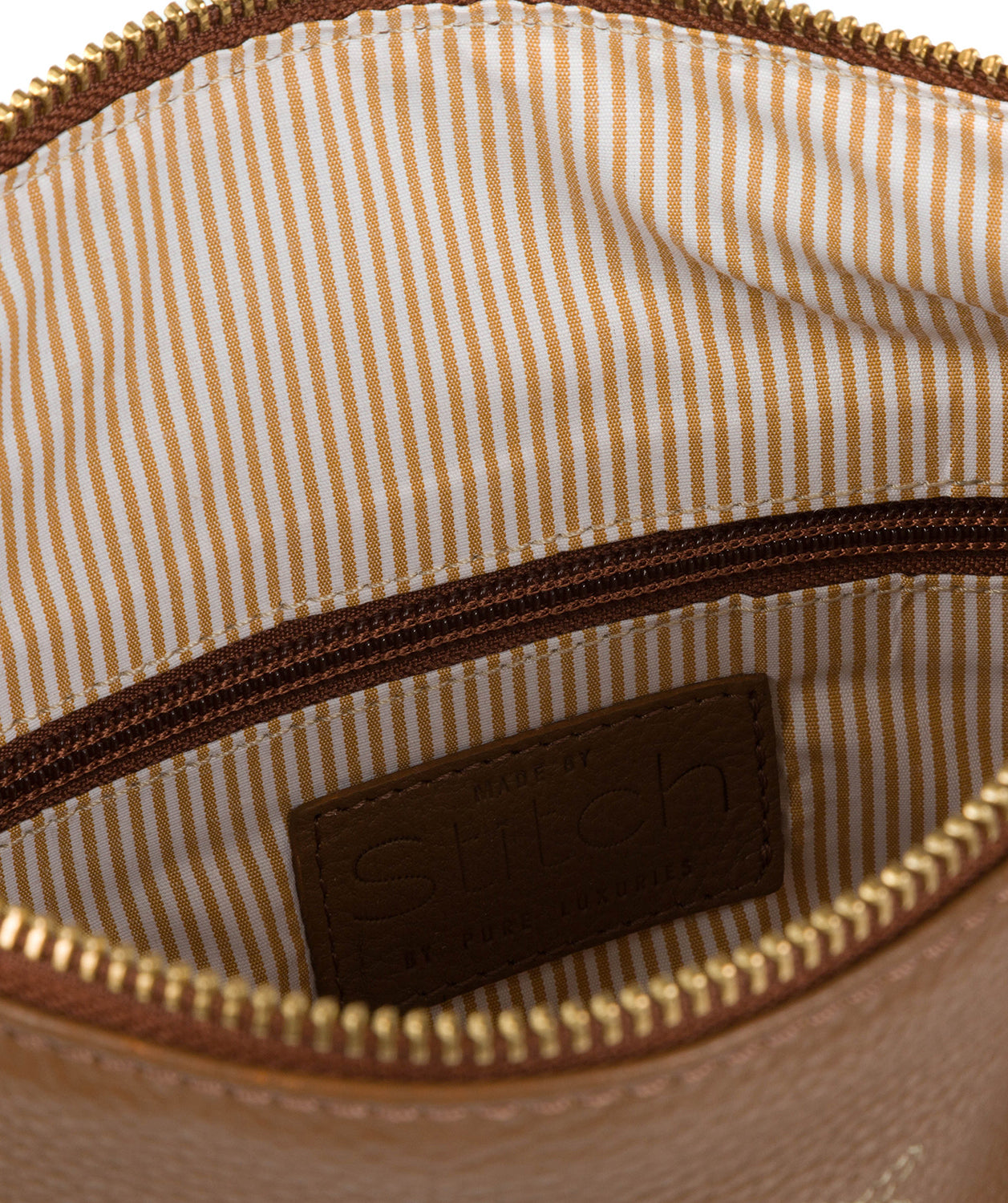 'Essie' Dark Tan Leather Cross Body Bag Pure Luxuries London