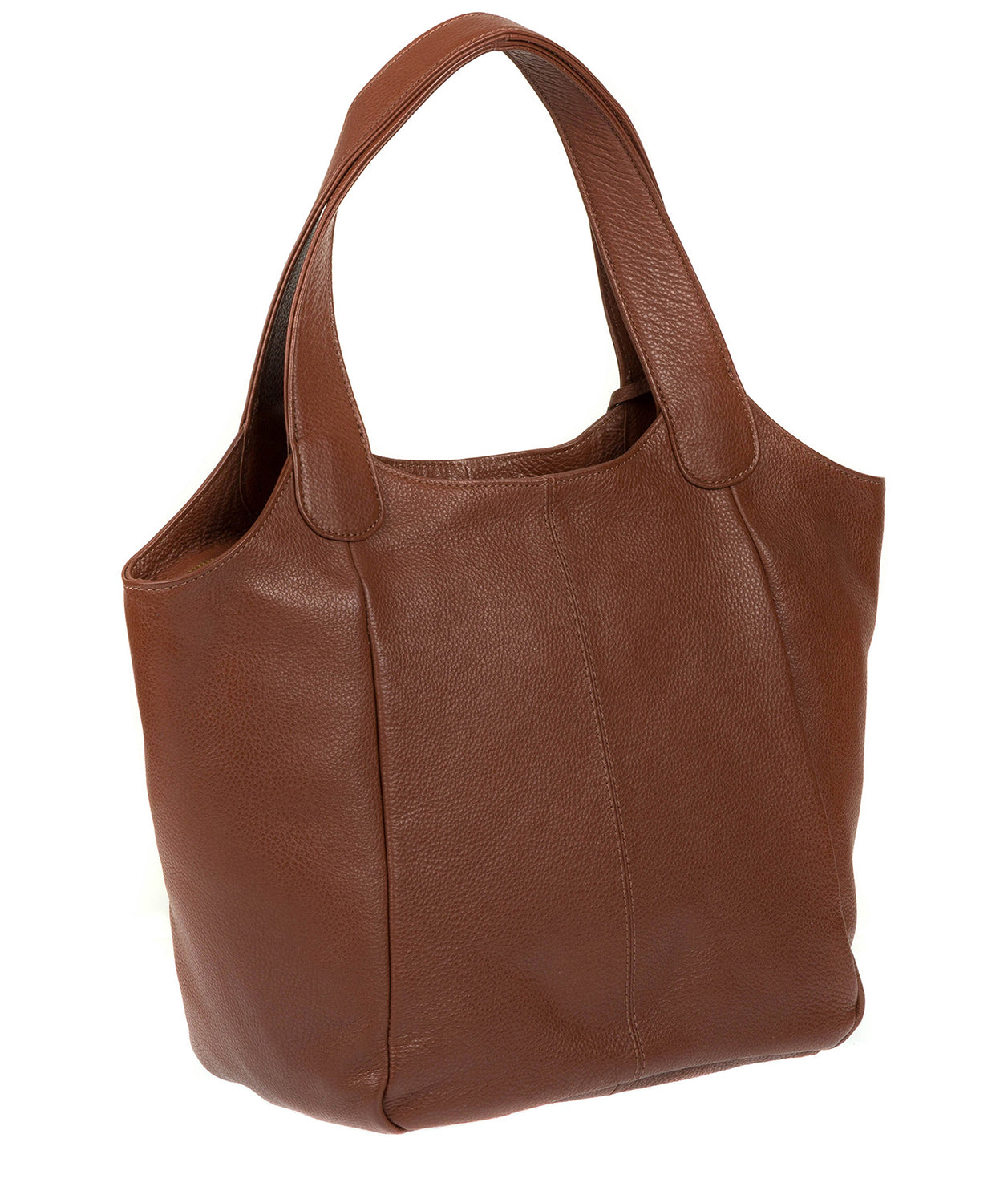 'Imani' Cognac Leather Tote Bag Pure Luxuries London
