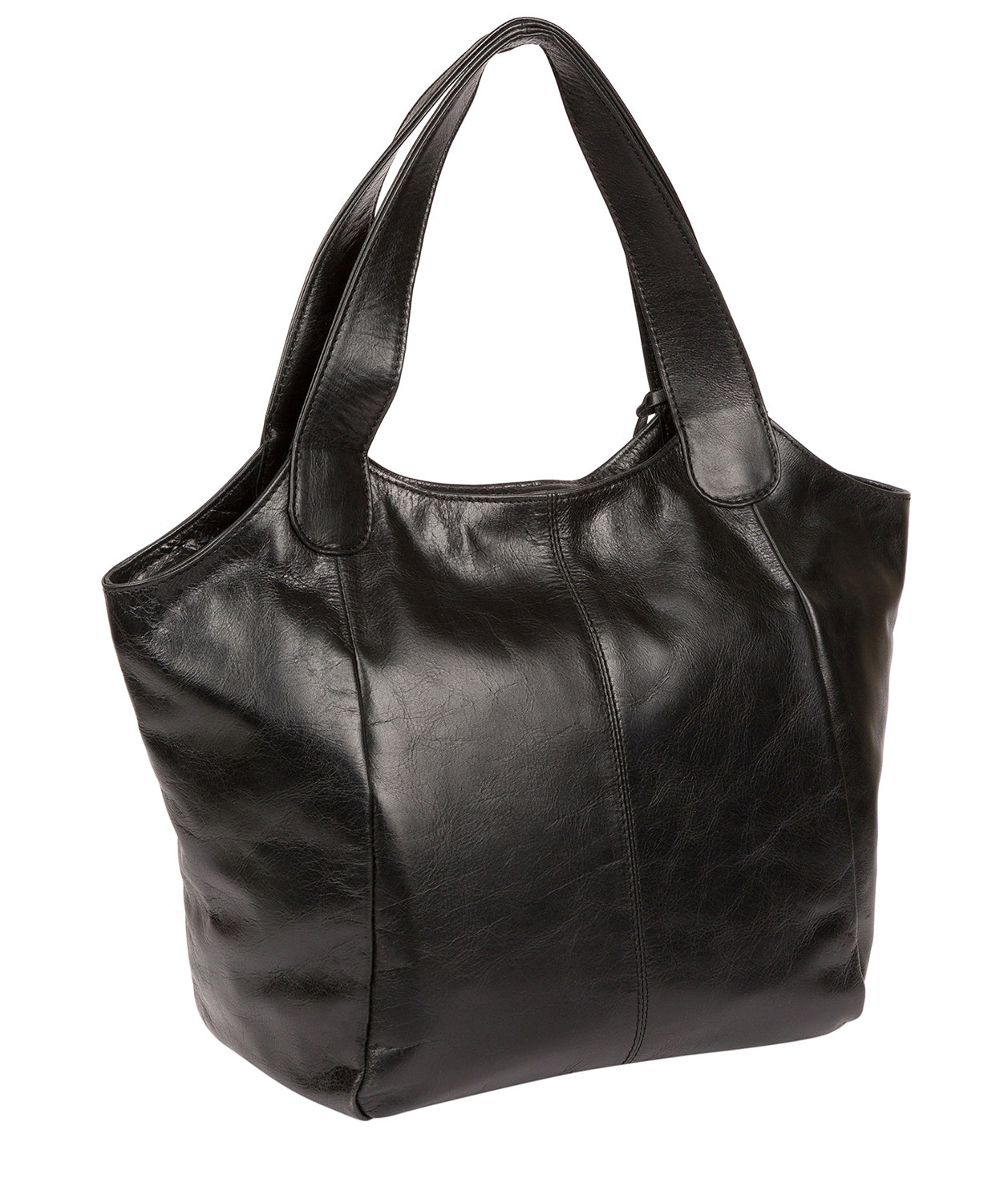 'Imani' Ebony Leather Tote Bag