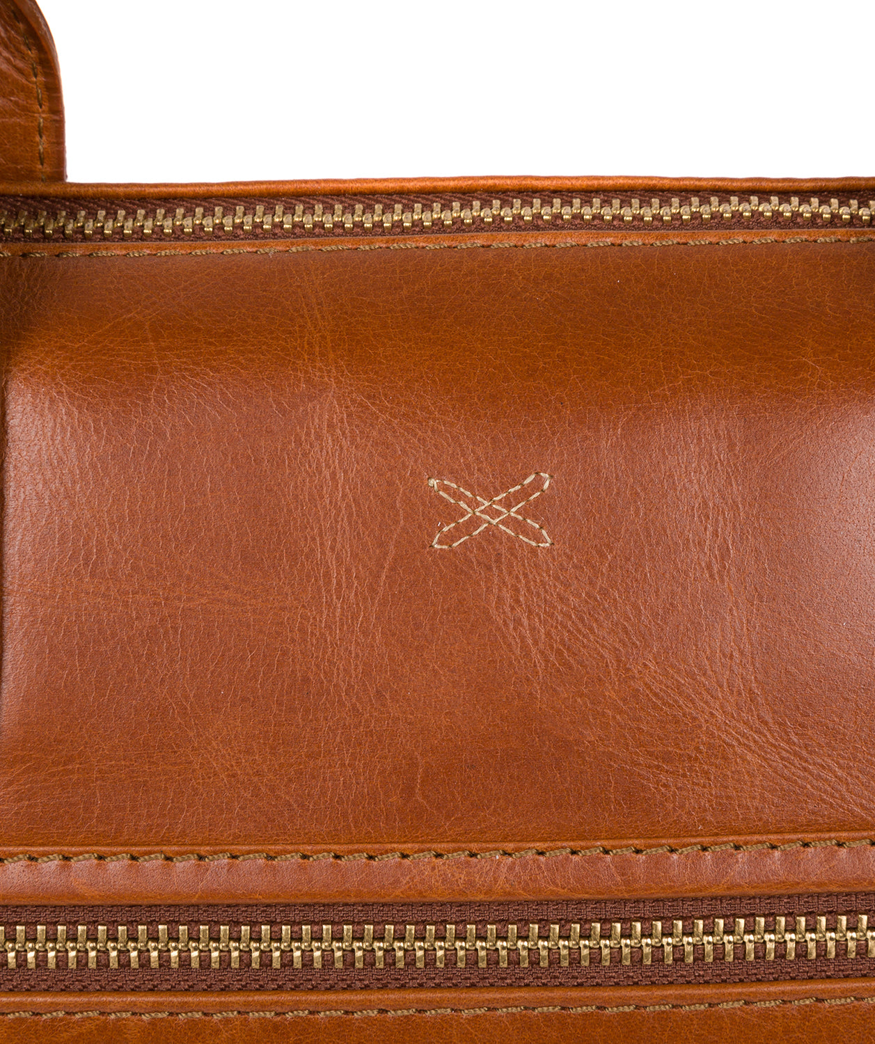 'Quinn' Bourbon Leather Tote Bag