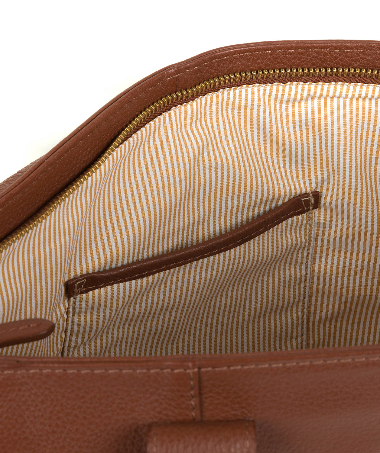 'Quinn' Cognac Leather Tote Bag