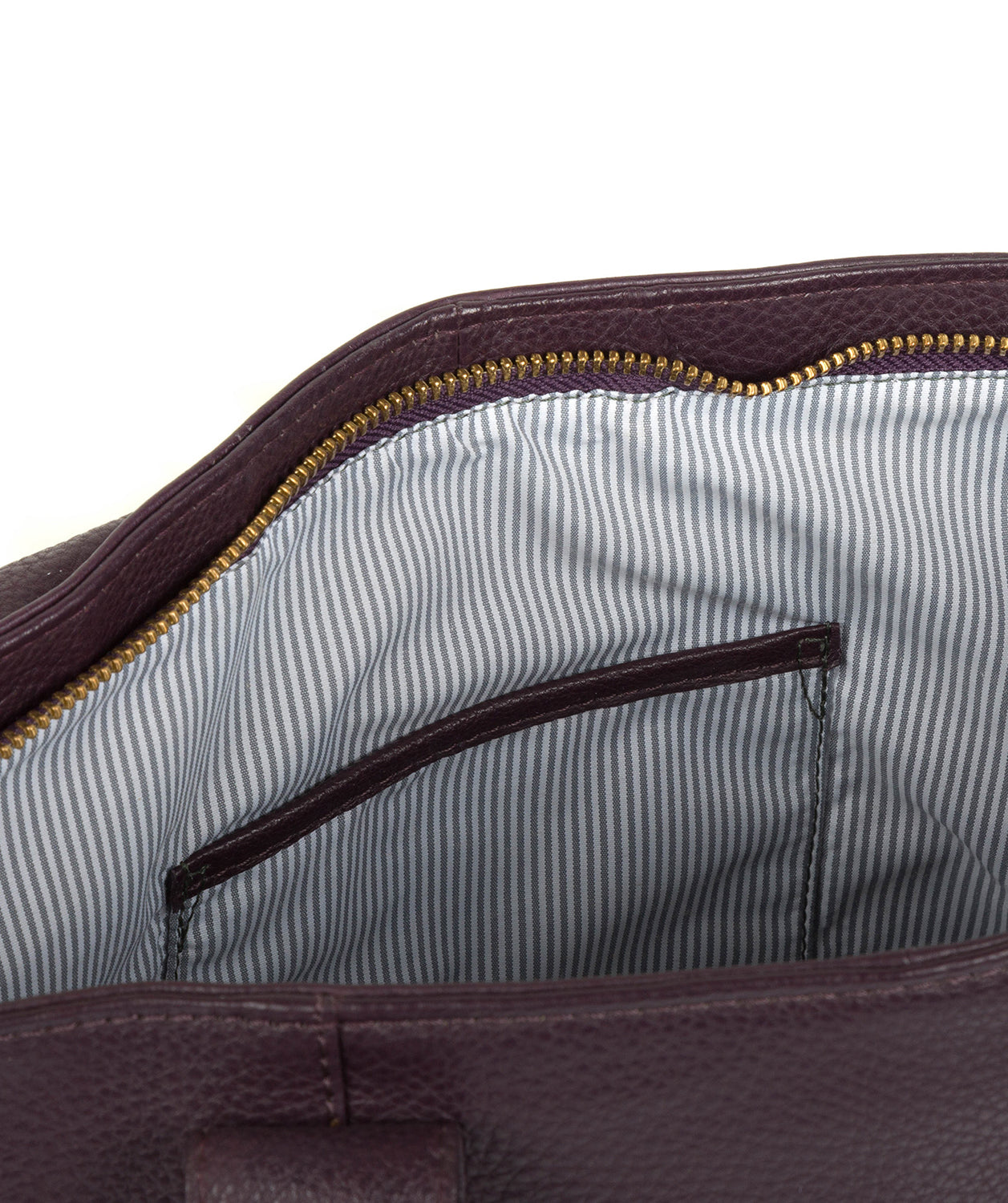 'Quinn' Plum Leather Tote Bag