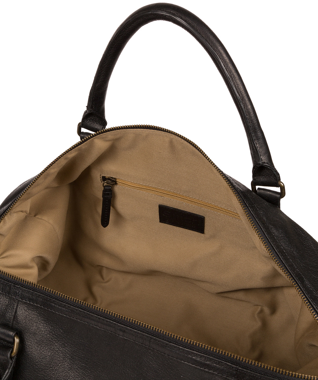 'Konan' Black Leather Holdall image 5