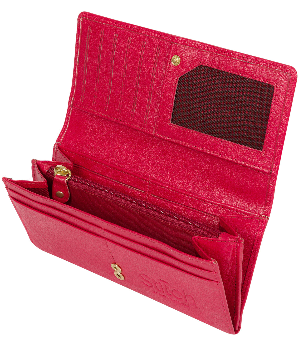 'Vivian' Cherry Leather Bi-Fold Purse image 3