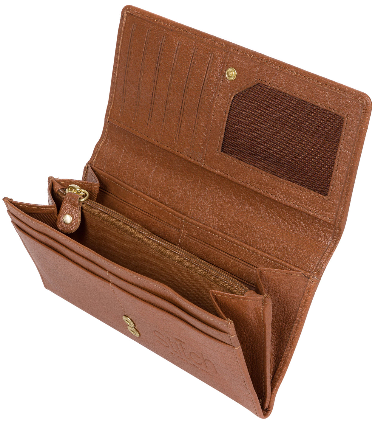 'Vivian' Dark Tan Leather Bi-Fold Purse image 3