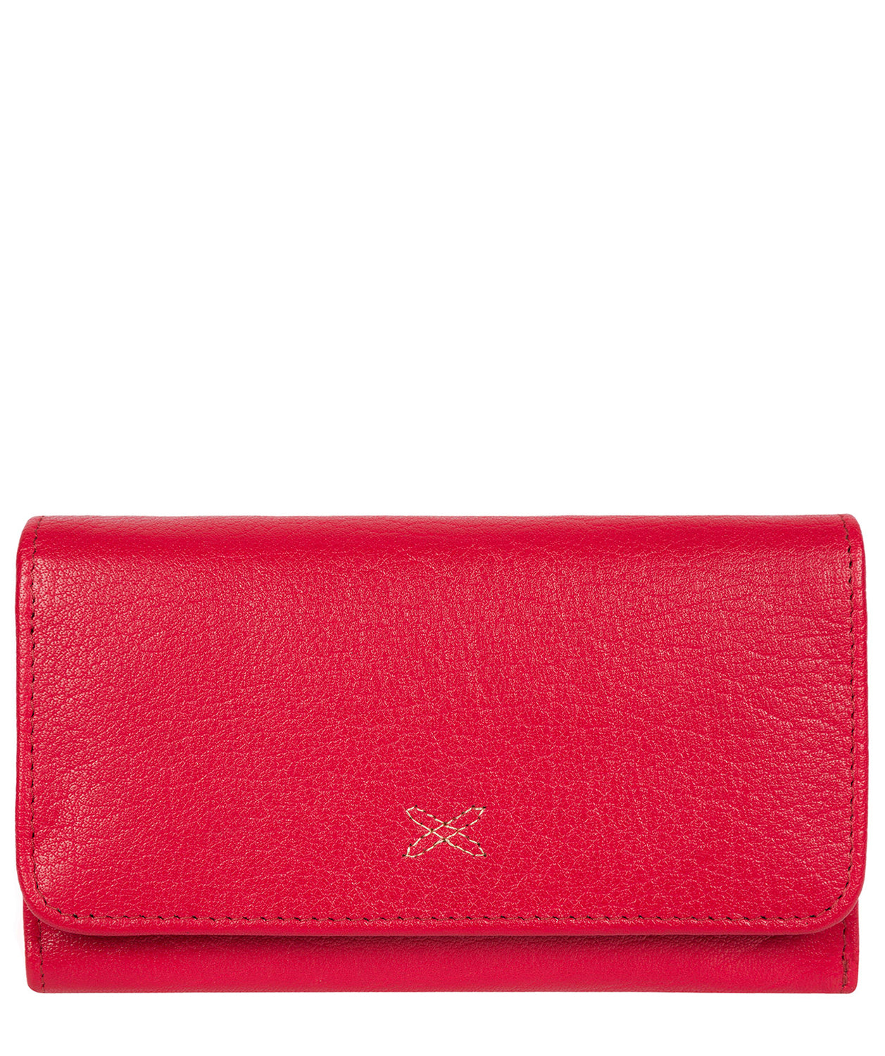 'Dina' Cherry Tri-Fold Leather Purse image 1