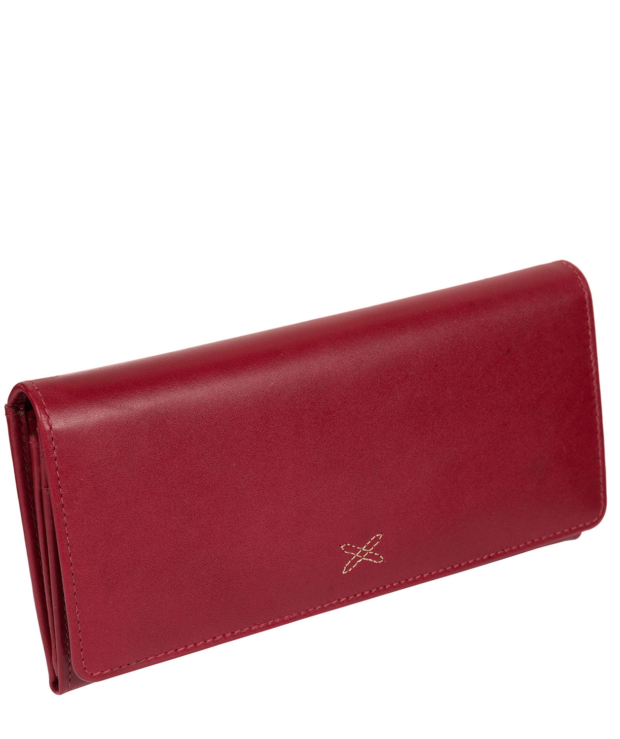 'Lana' Ruby Red Handcrafted Leather RFID Purse