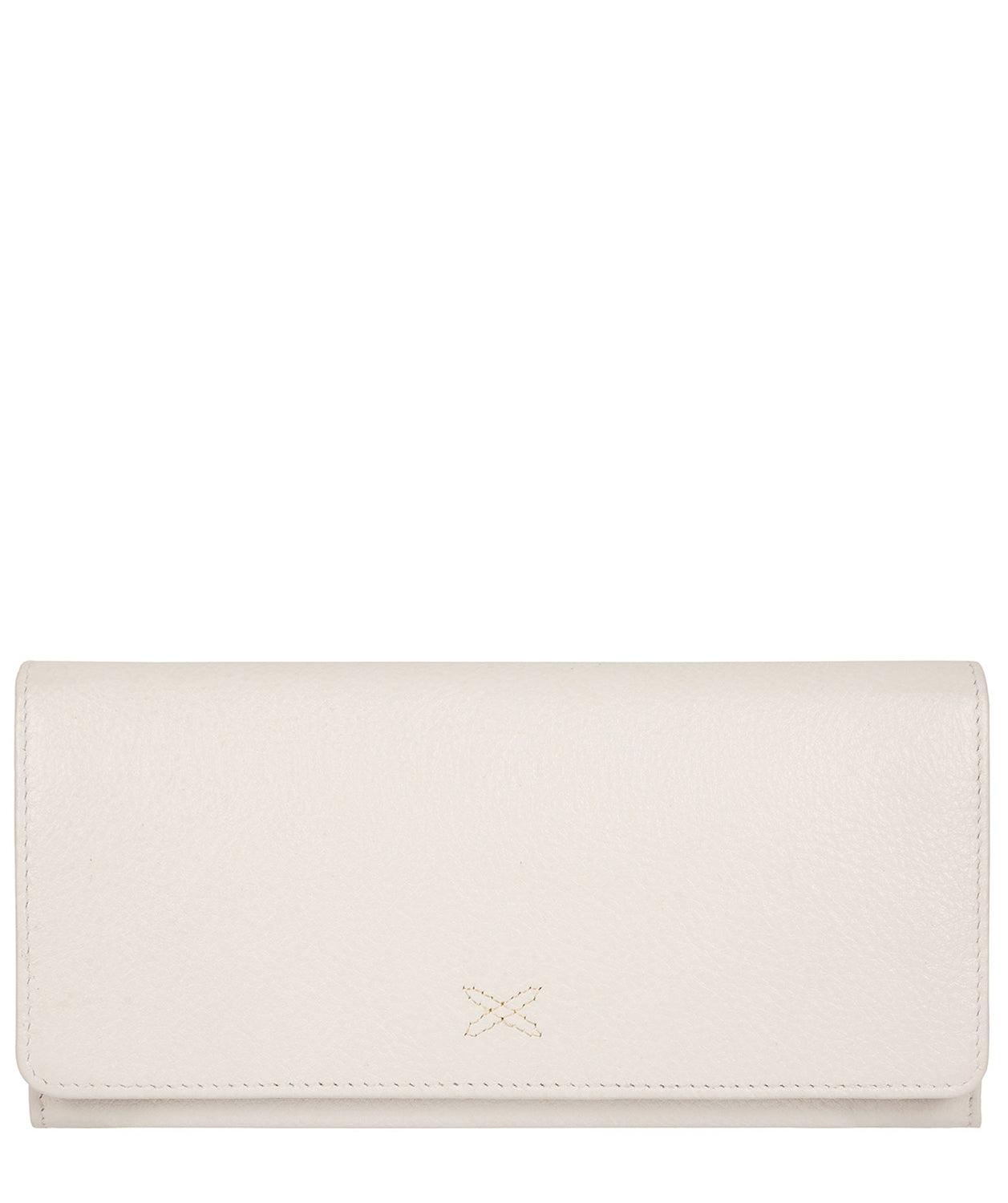 'Lana' Vintage White Leather RFID Purse