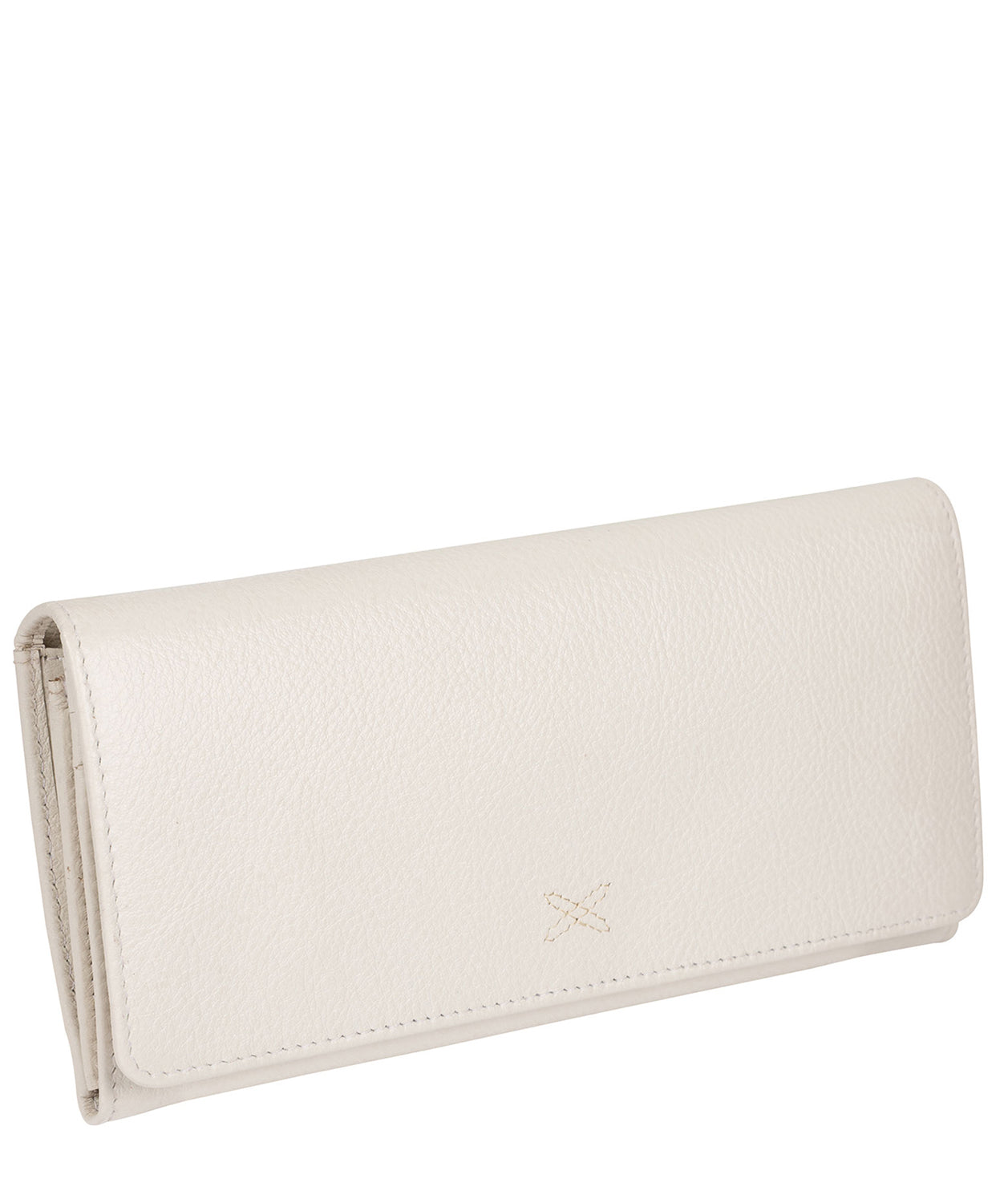 'Lana' Vintage White Leather RFID Purse