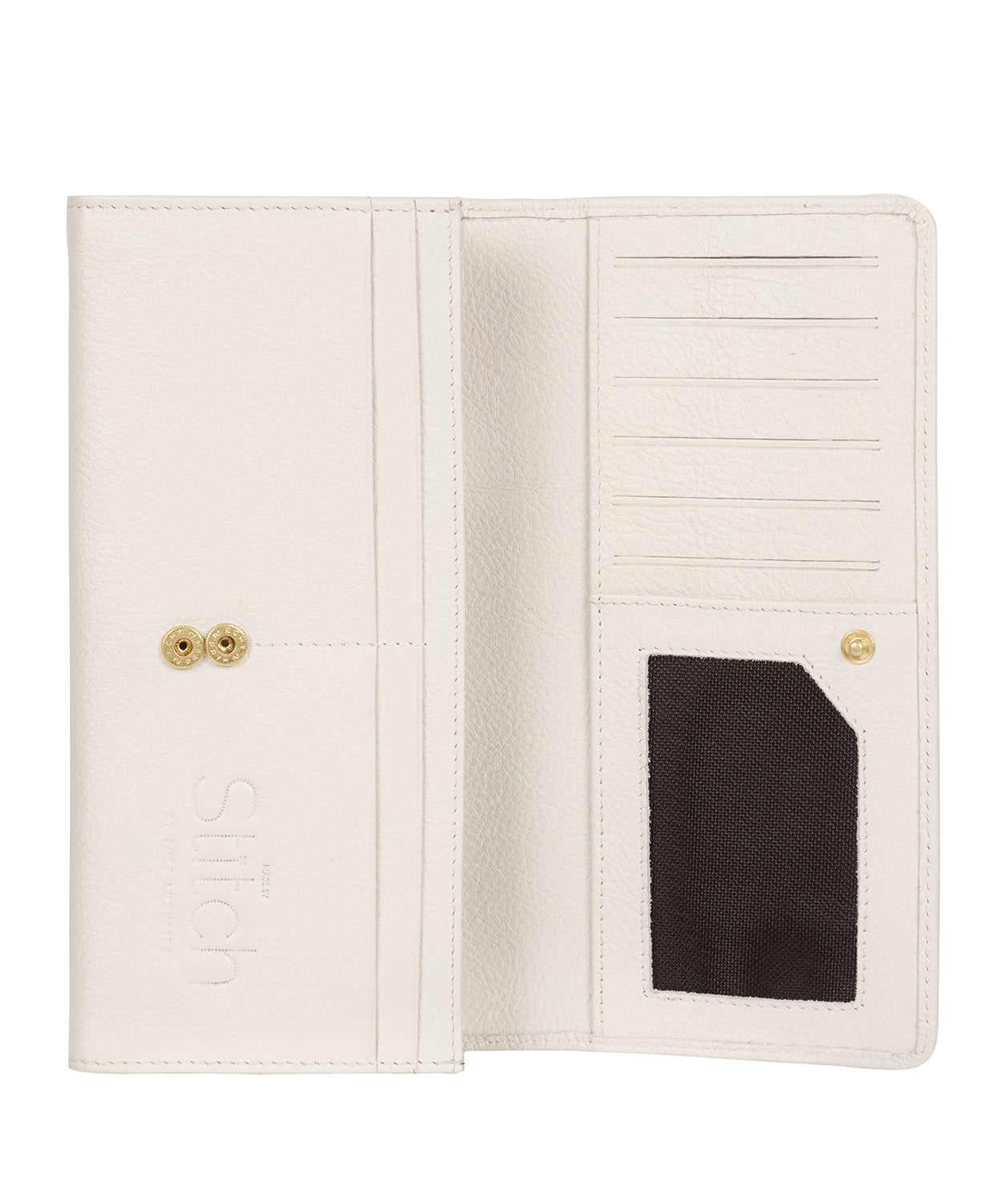 'Lana' Vintage White Leather RFID Purse