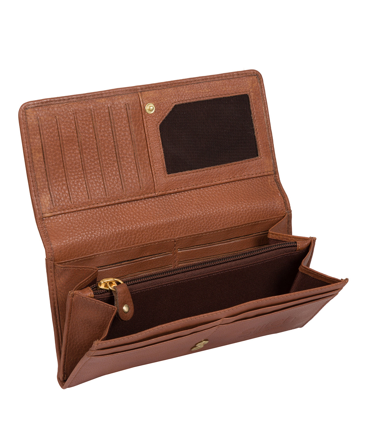 'Lana' Tan Handcrafted Leather RFID Purse