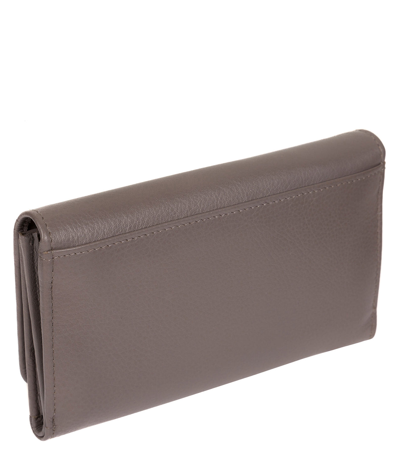 'Klara' Taupe Grey Leather RFID Purse