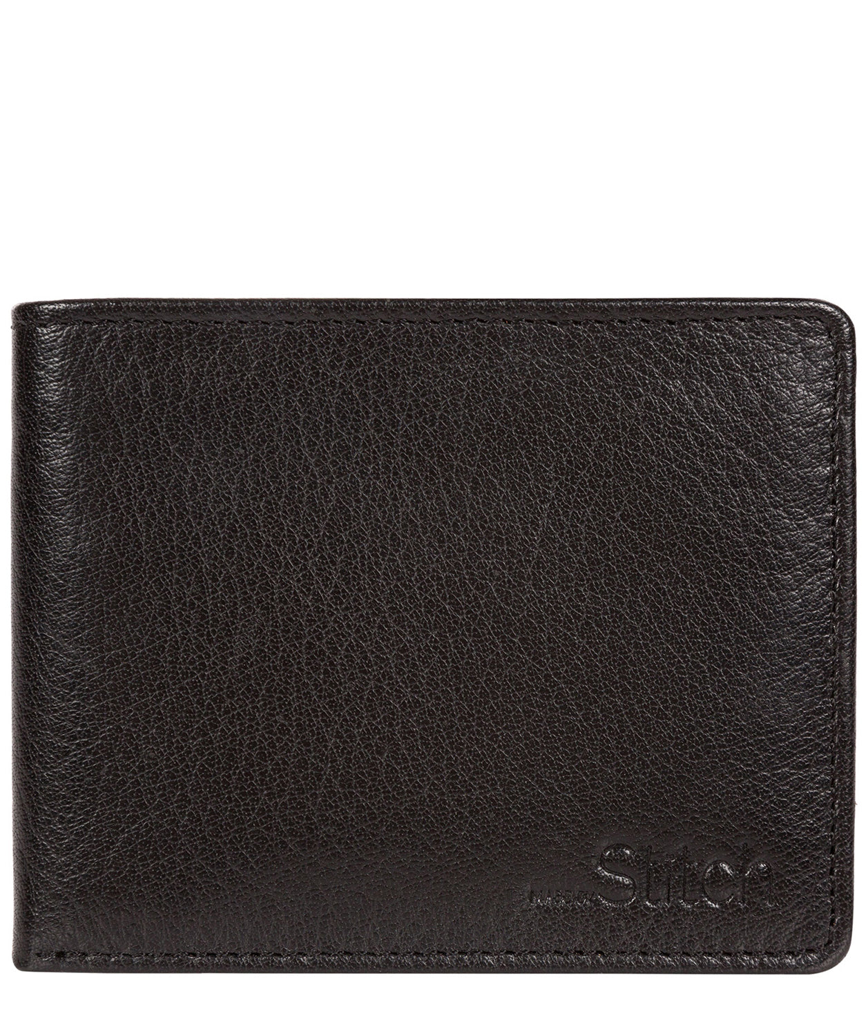'Collins' Black Bi-Fold Leather Wallet Pure Luxuries London