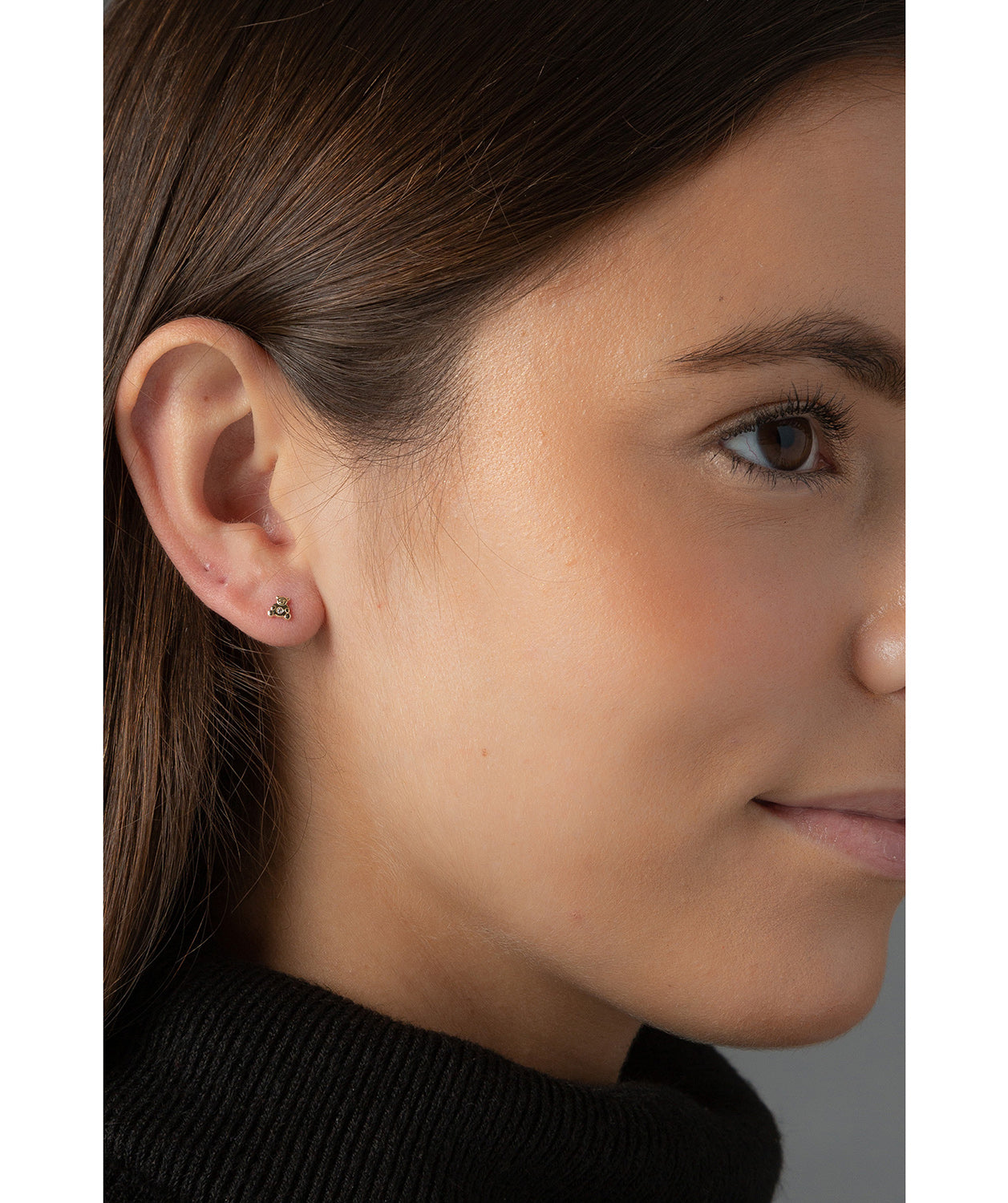 'Ellen' 9ct Yellow Gold Teddy Bear Earrings image 2