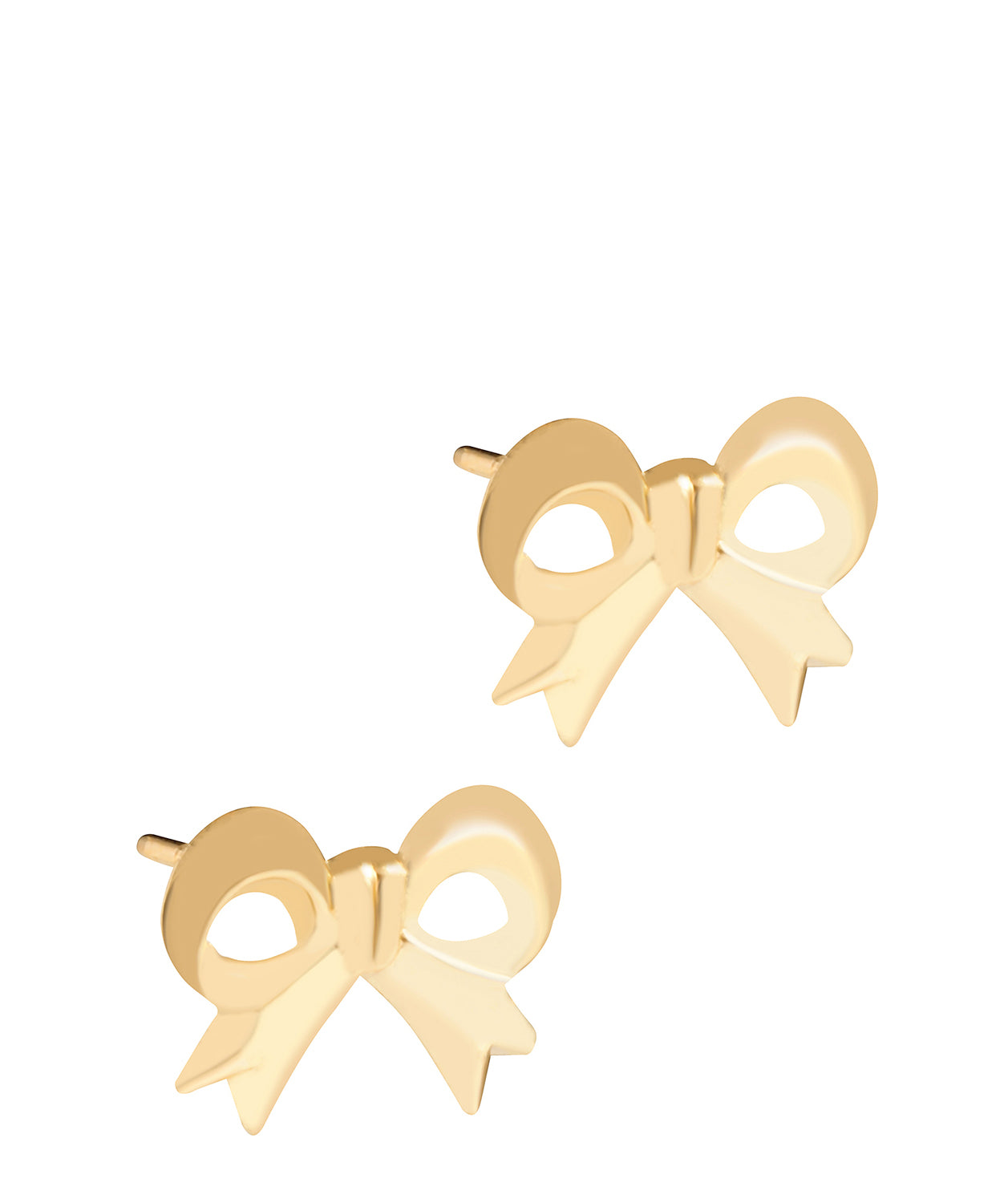 'Natalie' Yellow Gold Bow Stud Earring image 1