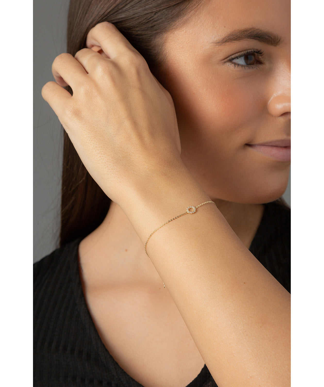 Gift Packaged 'Subira' 9ctYellow Gold & Cubic Zirconia Bracelet