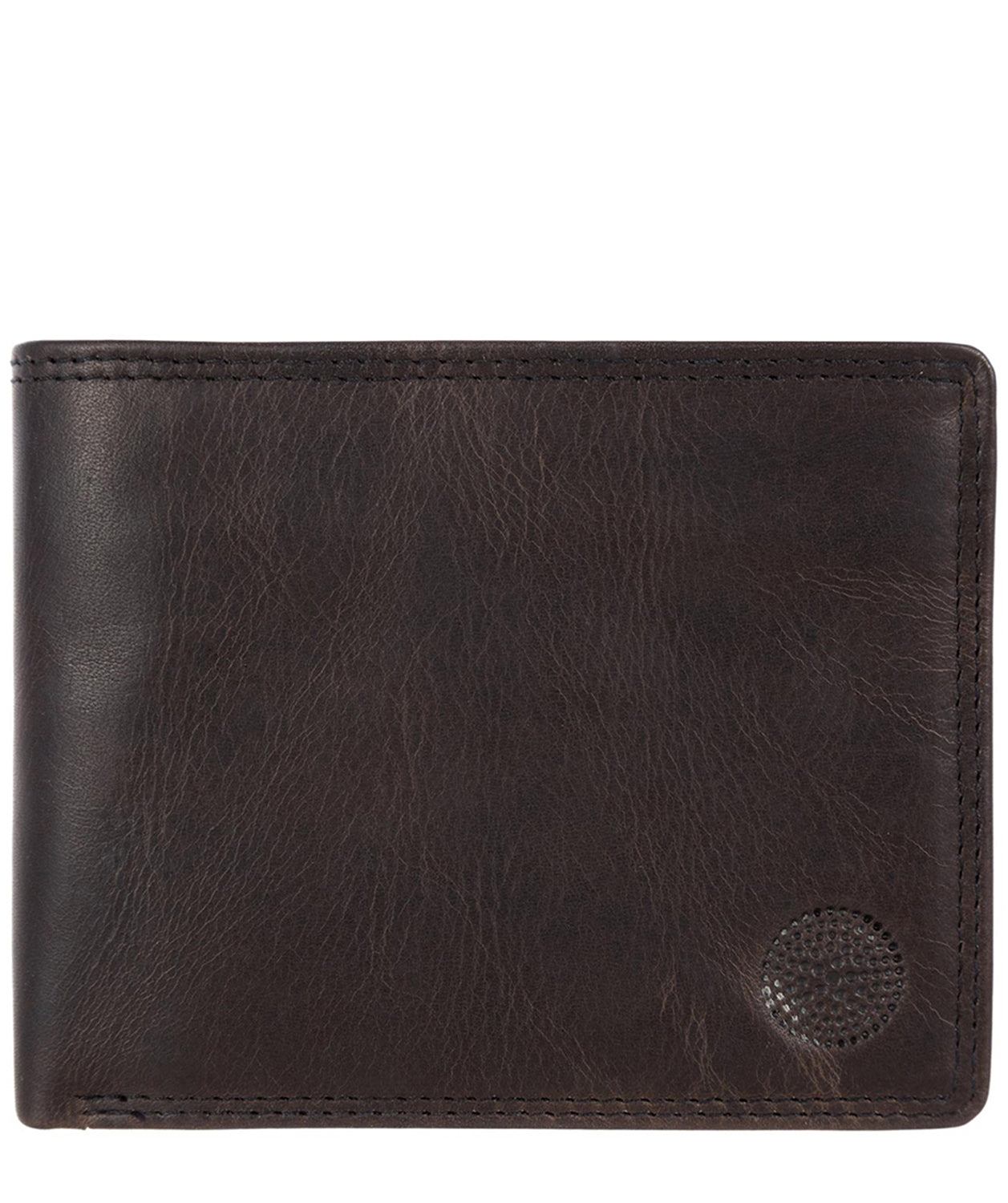 'Brevin' Black Leather 6-Card RFID Wallet