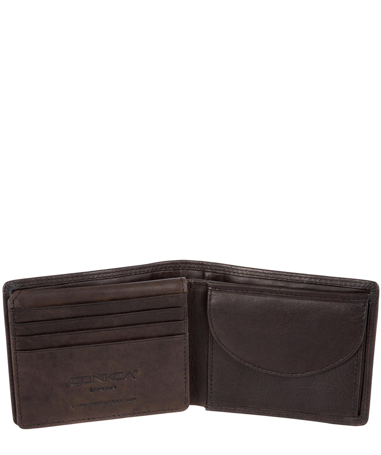 'Brevin' Black Leather 6-Card RFID Wallet