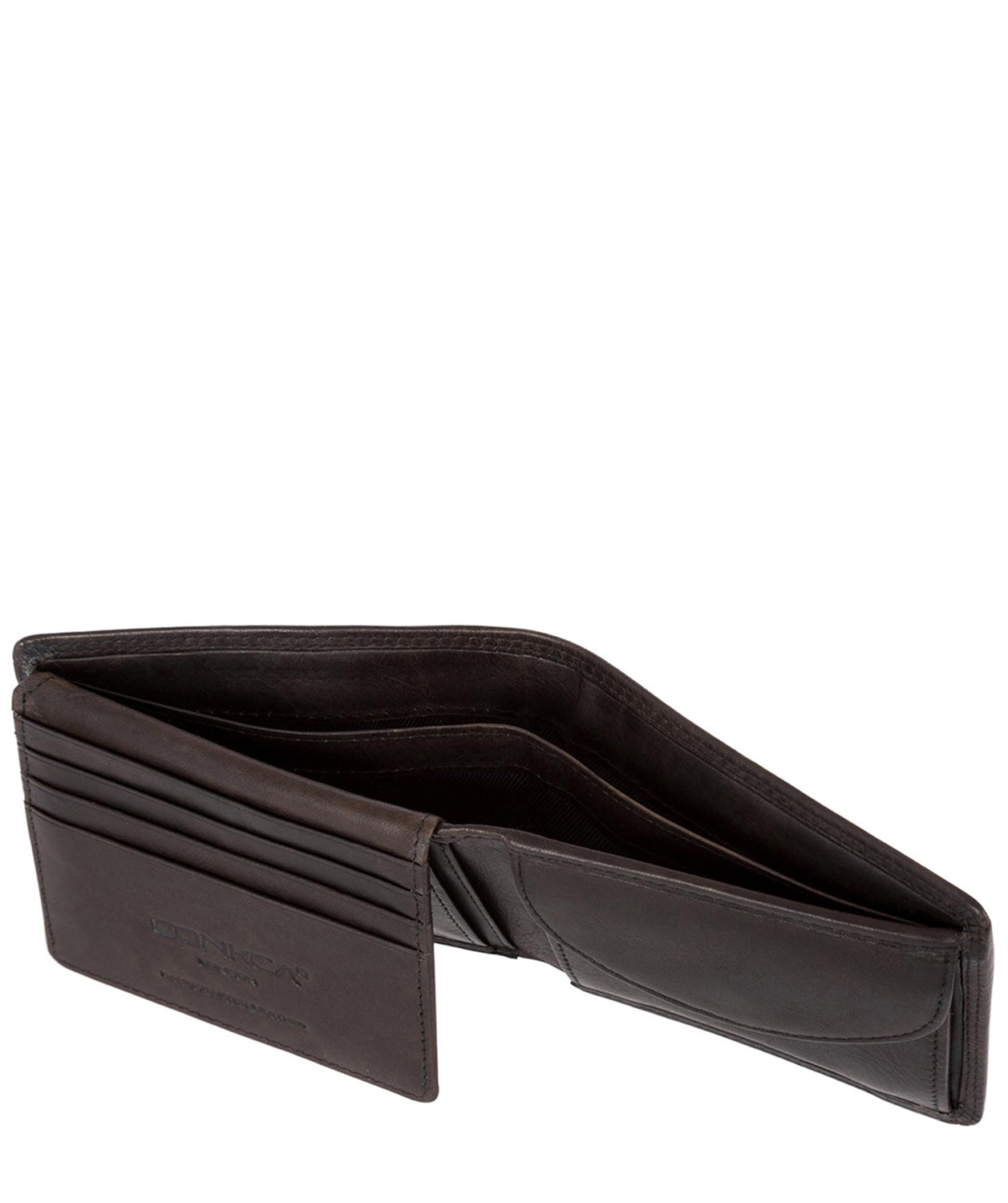 'Brevin' Black Leather 6-Card RFID Wallet