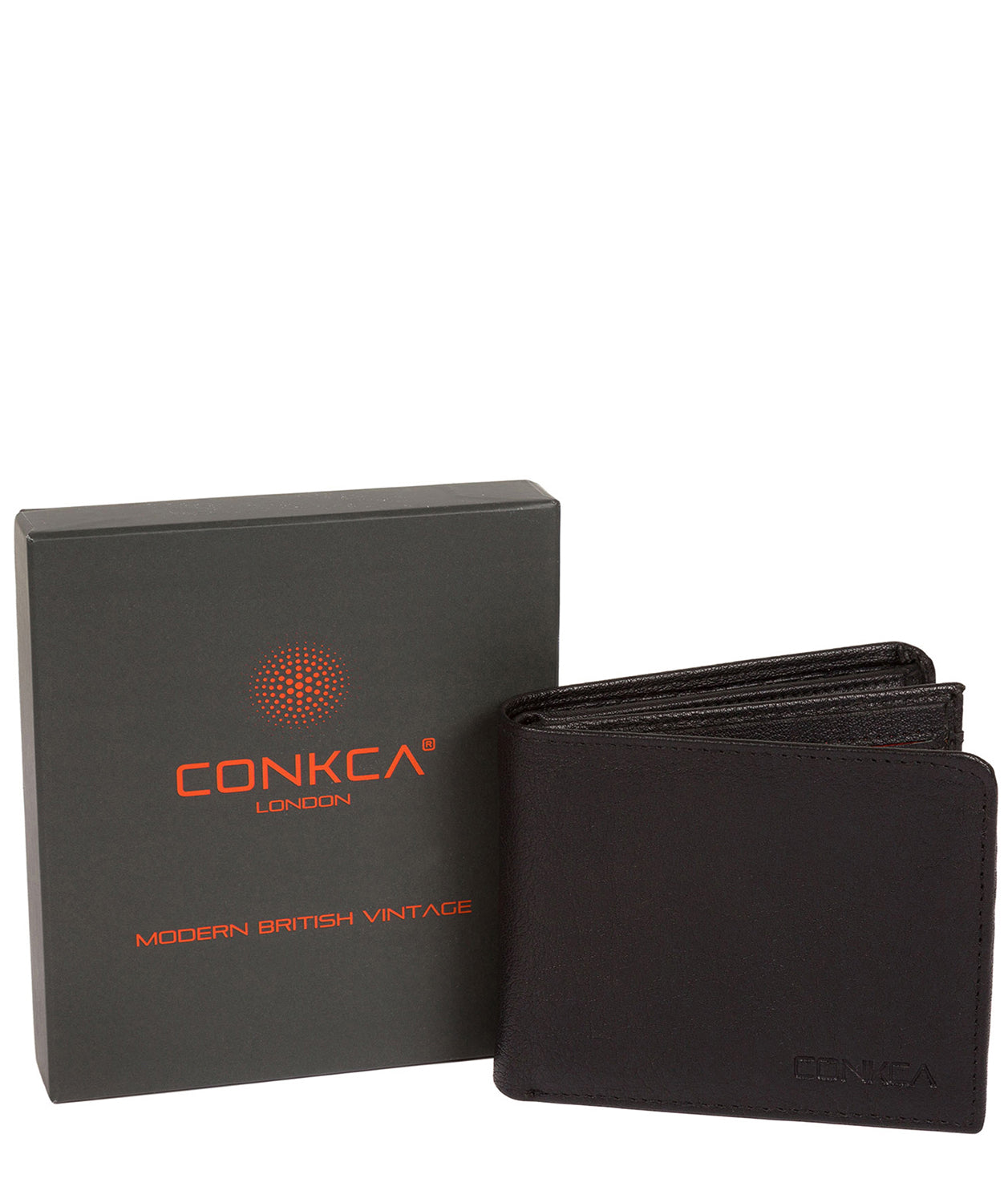 'Jefferson' Black Leather RFID Wallet