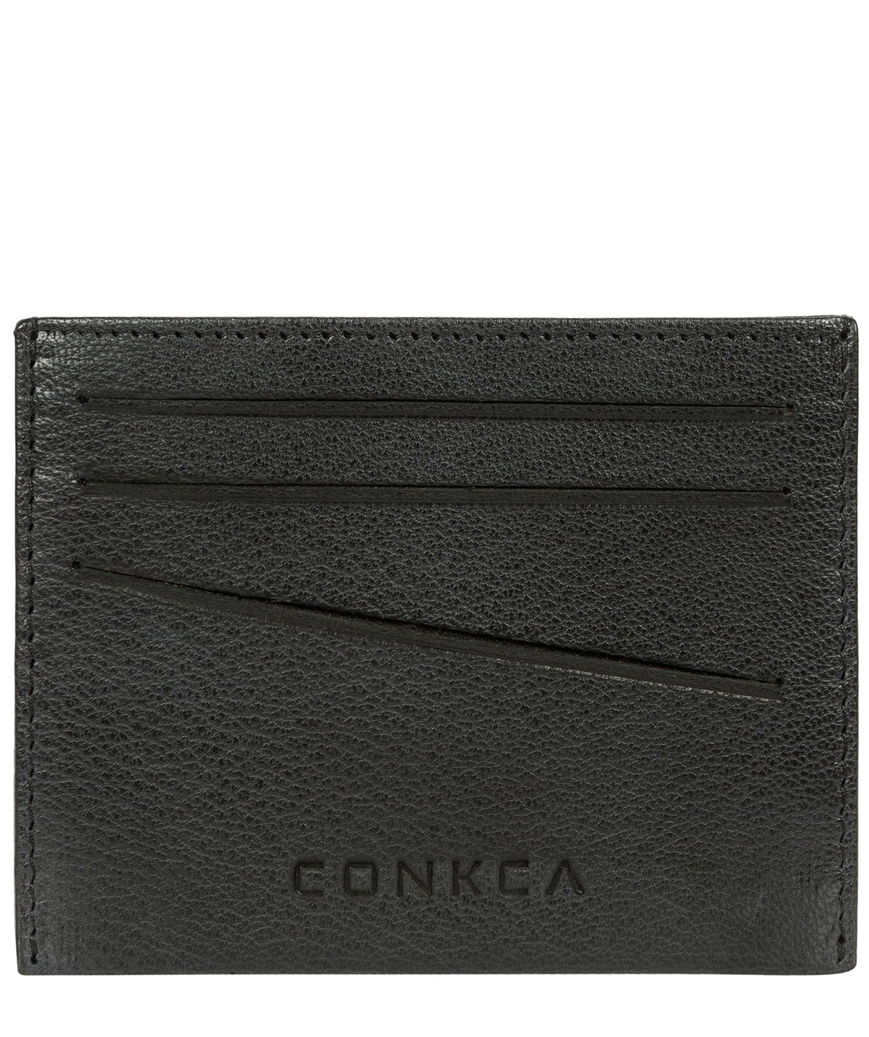 'Otis' Black Leather Card Holder Pure Luxuries London