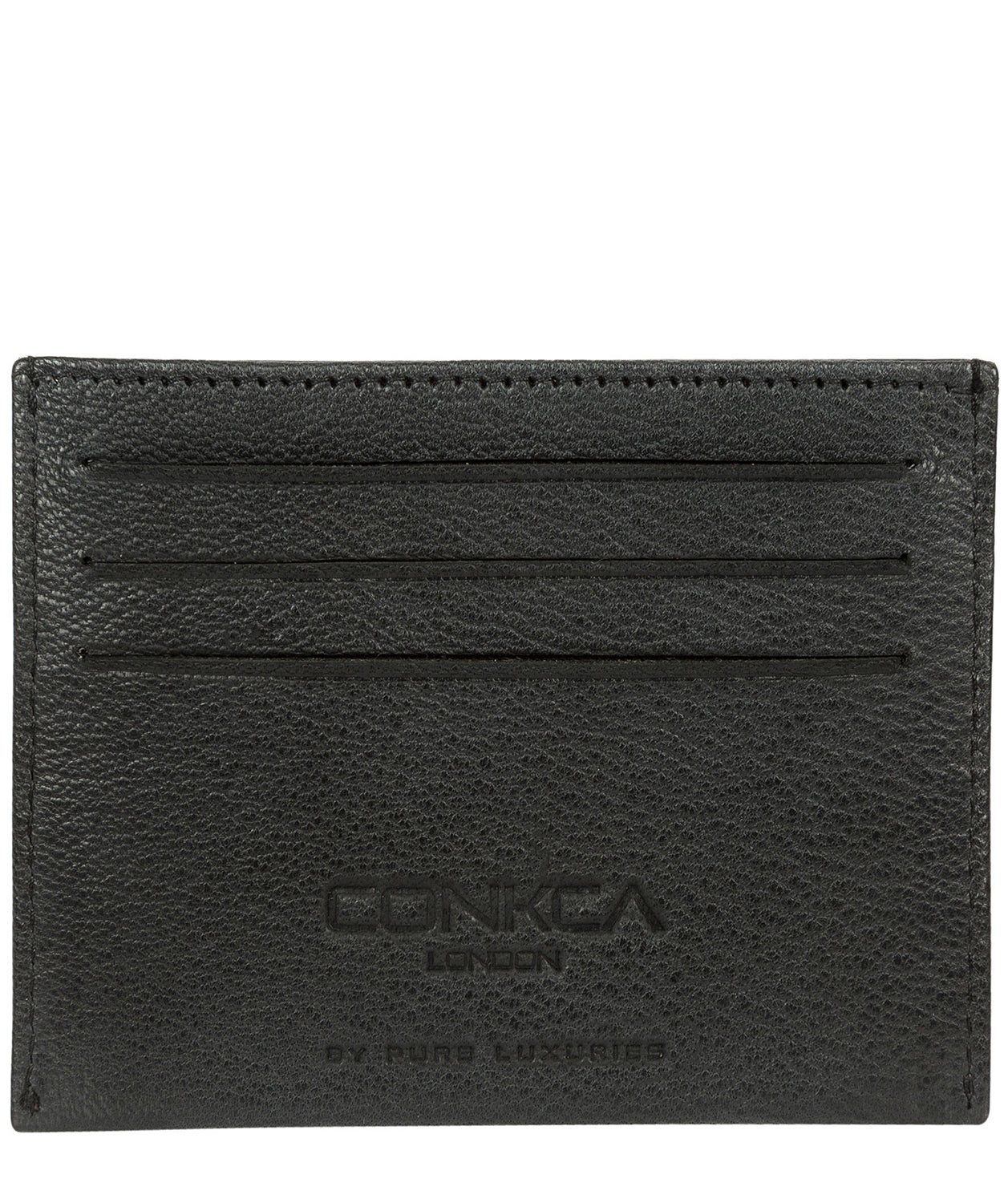 'Otis' Black Leather Card Holder Pure Luxuries London