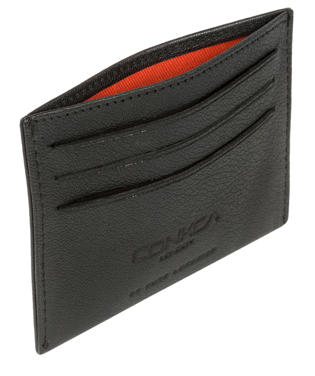'Otis' Black Leather Card Holder Pure Luxuries London