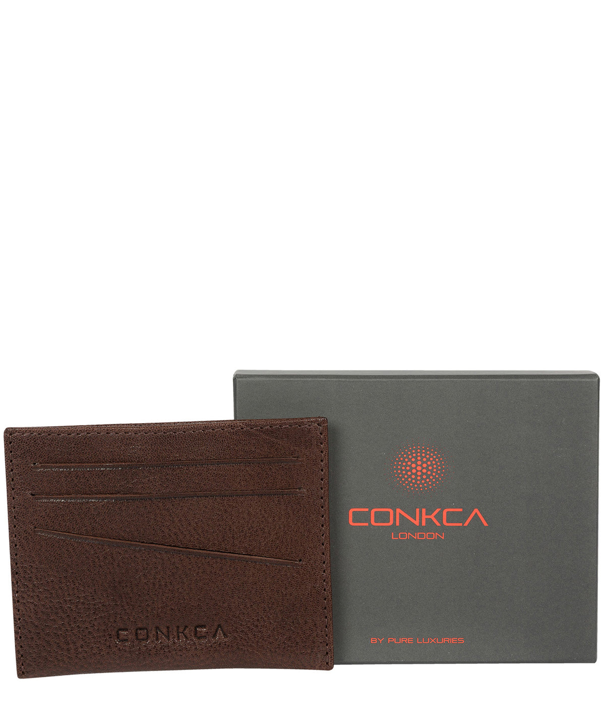 'Otis' Dark Brown Bi-Fold Leather Wallet image 5