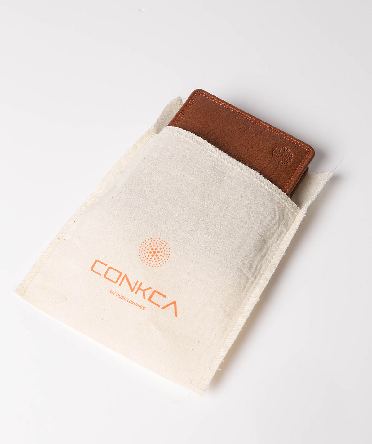 'Moon' Conker Brown Bi-Fold Leather Wallet image 5