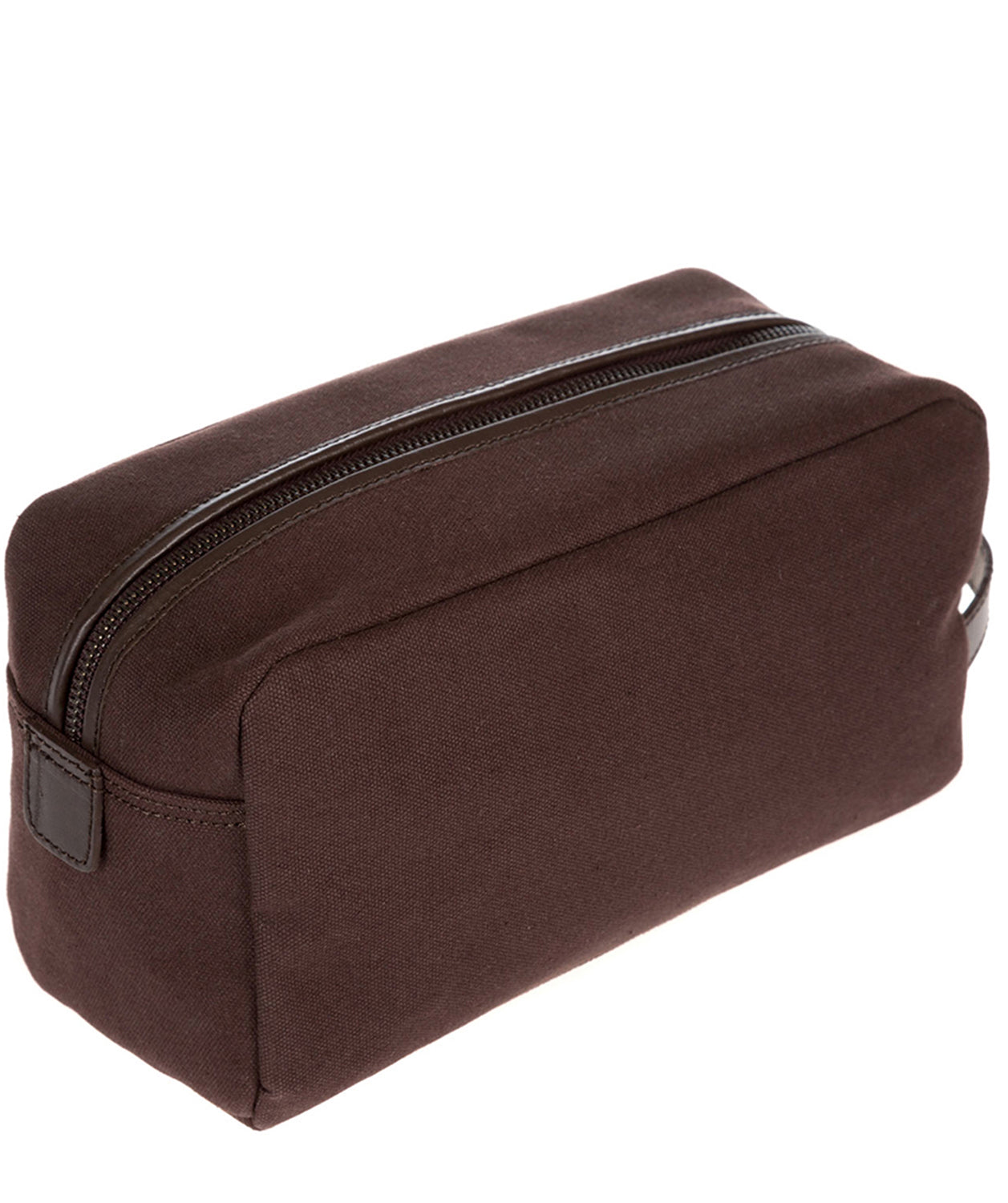 'Tarn' 16oz Heavy-Duty Brown Canvas & Leather Wash Bag image 5
