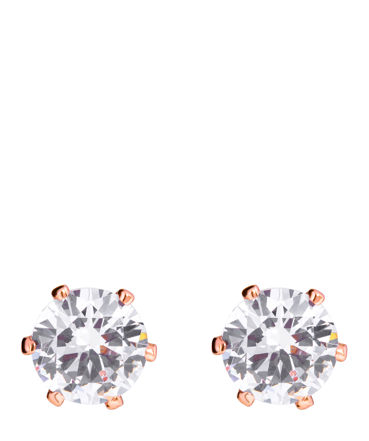 Gift Packaged 'Vashti' Rose Gold Plated Cubic Zirconia Earrings