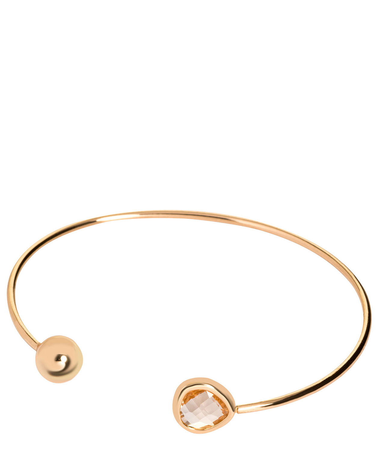 Gift Packaged 'Tauret' Gold Plate & Amber Glass Bangle