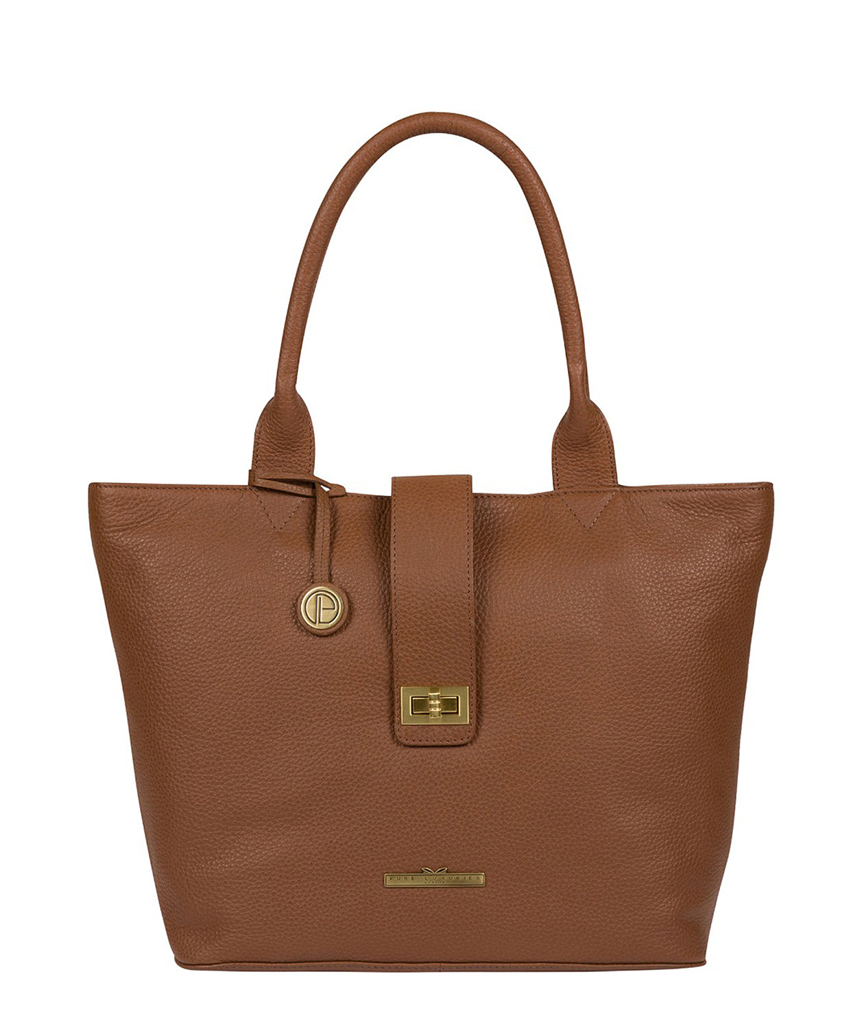 'Ida' Tan Leather Tote Bag