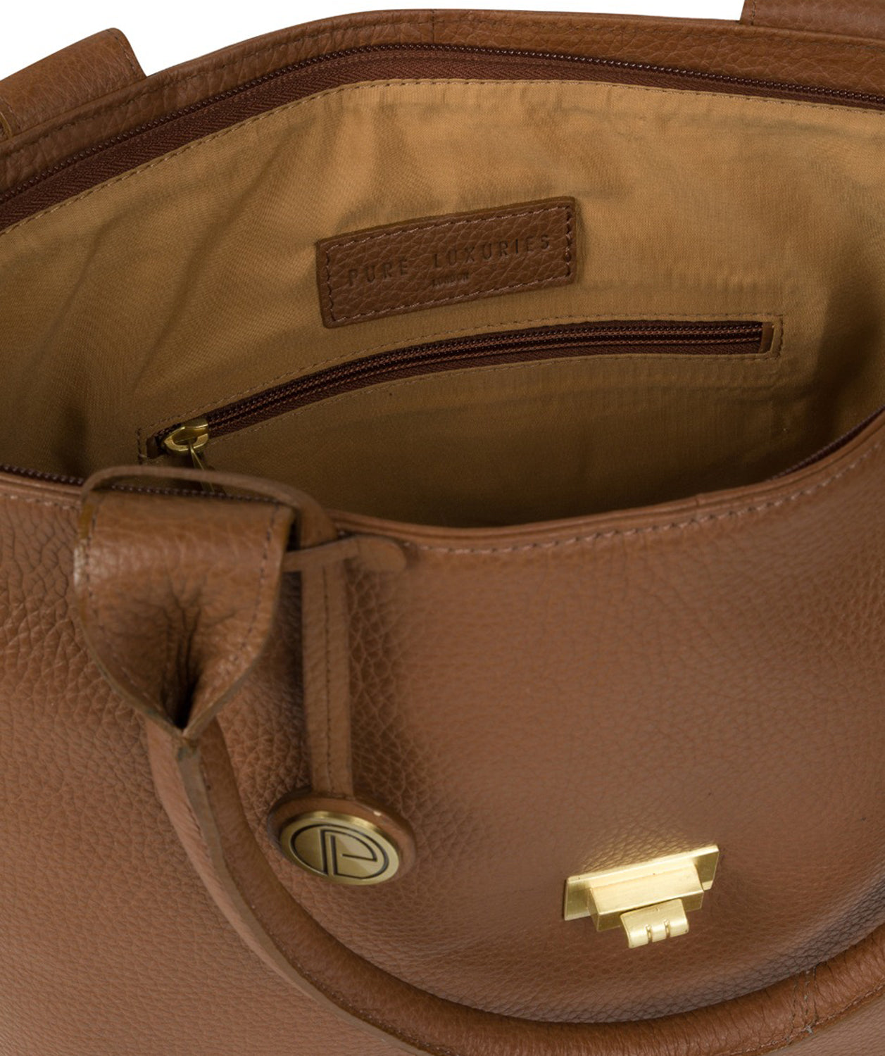 'Ida' Tan Leather Tote Bag