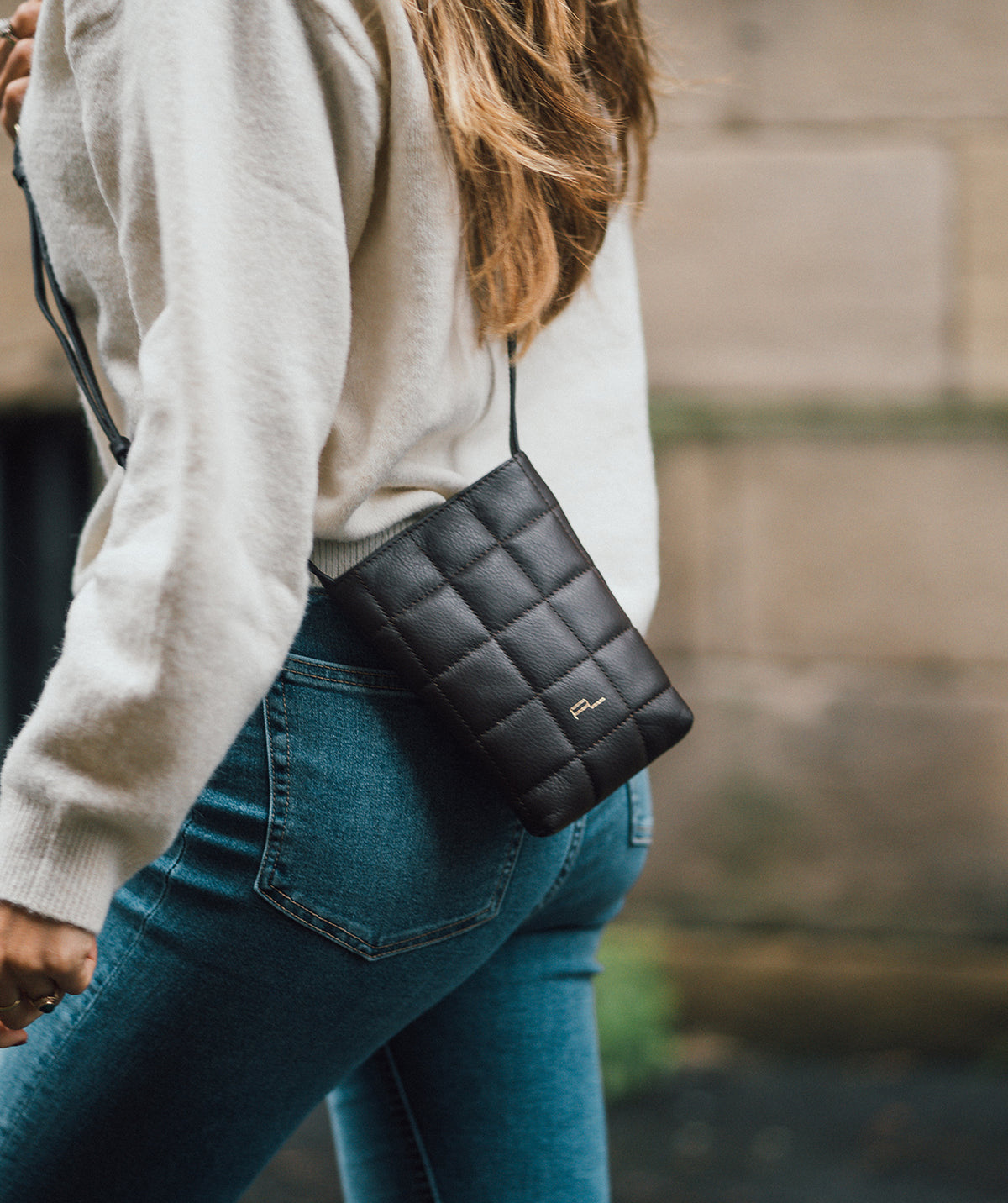 'Elouise' Hot Fudge Nappa Leather Cross Body Phone Bag