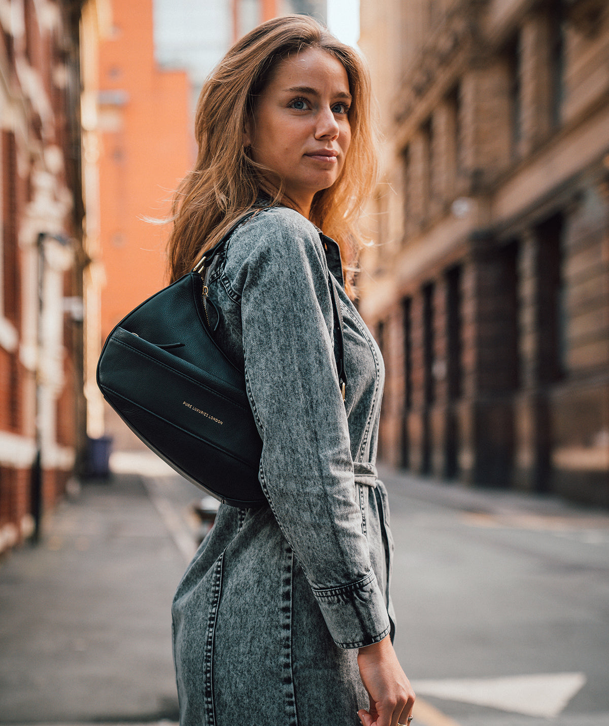 'Emma' Black Nappa Leather Grab Bag