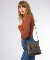Conkca London Originals Collection #product-type#: 'Shona' Slate Leather Cross Body Bag